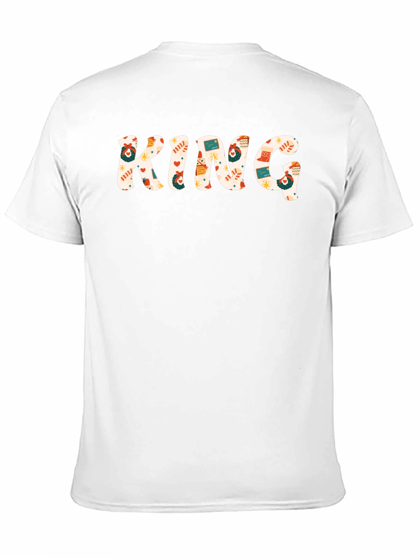 King Holiday Pattern Crew Neck T-Shirt