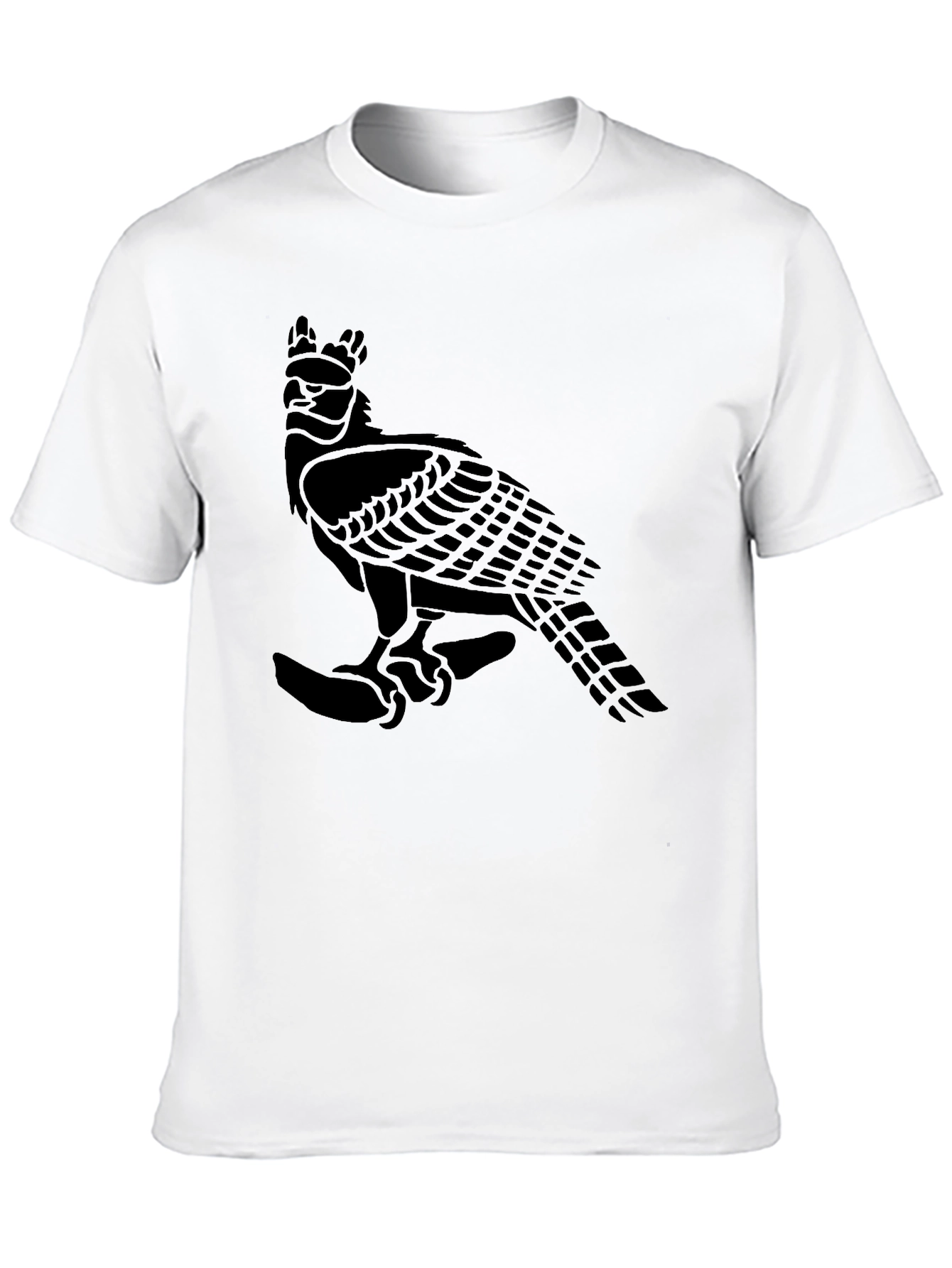 Black T-Shirt with Eagle Graphic Print
