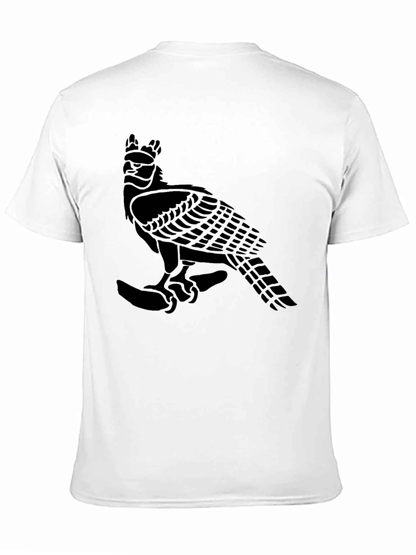 Black T-Shirt with Eagle Graphic Print