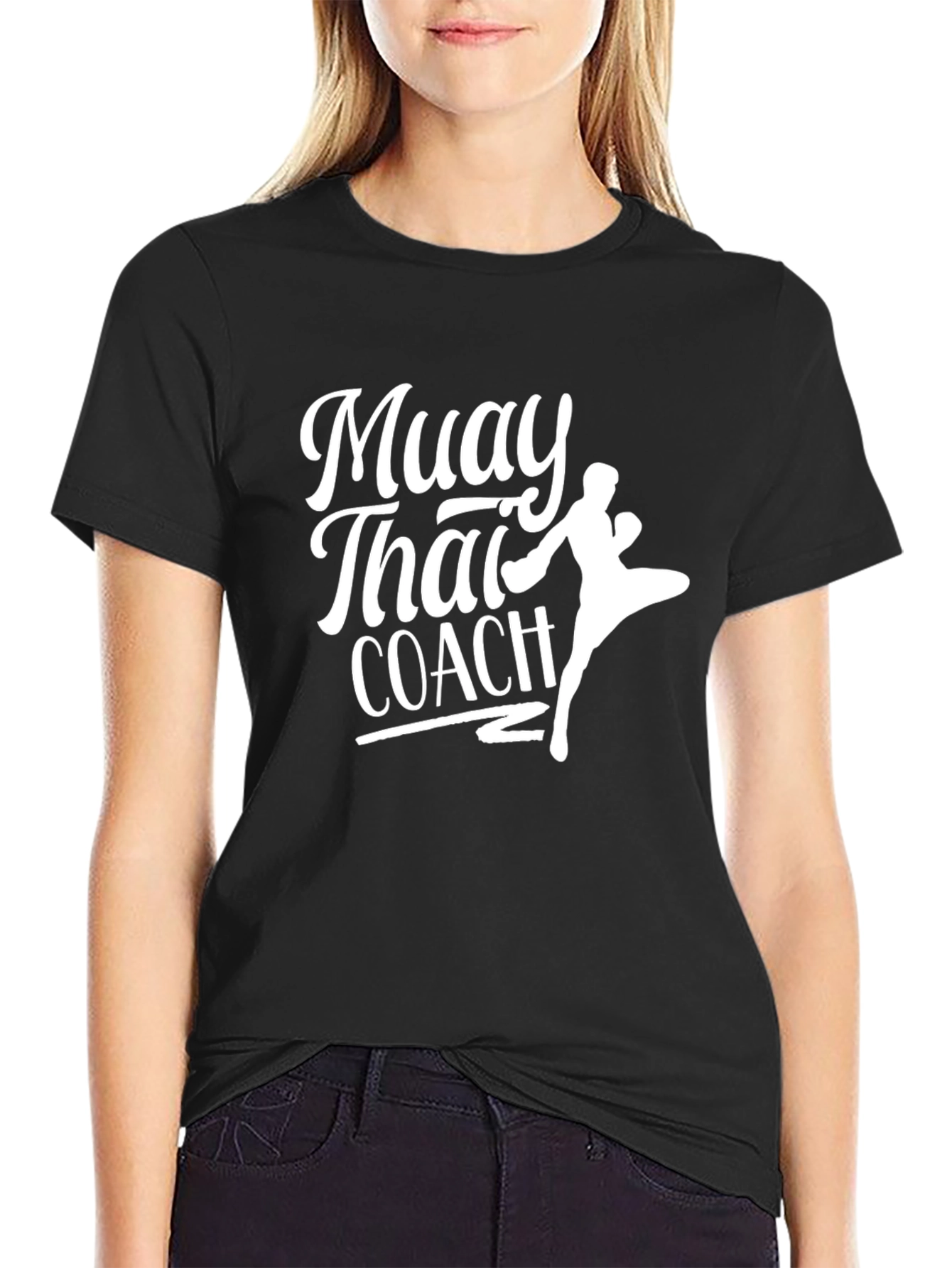 Muay Thai Coach Black Graphic T-Shirt