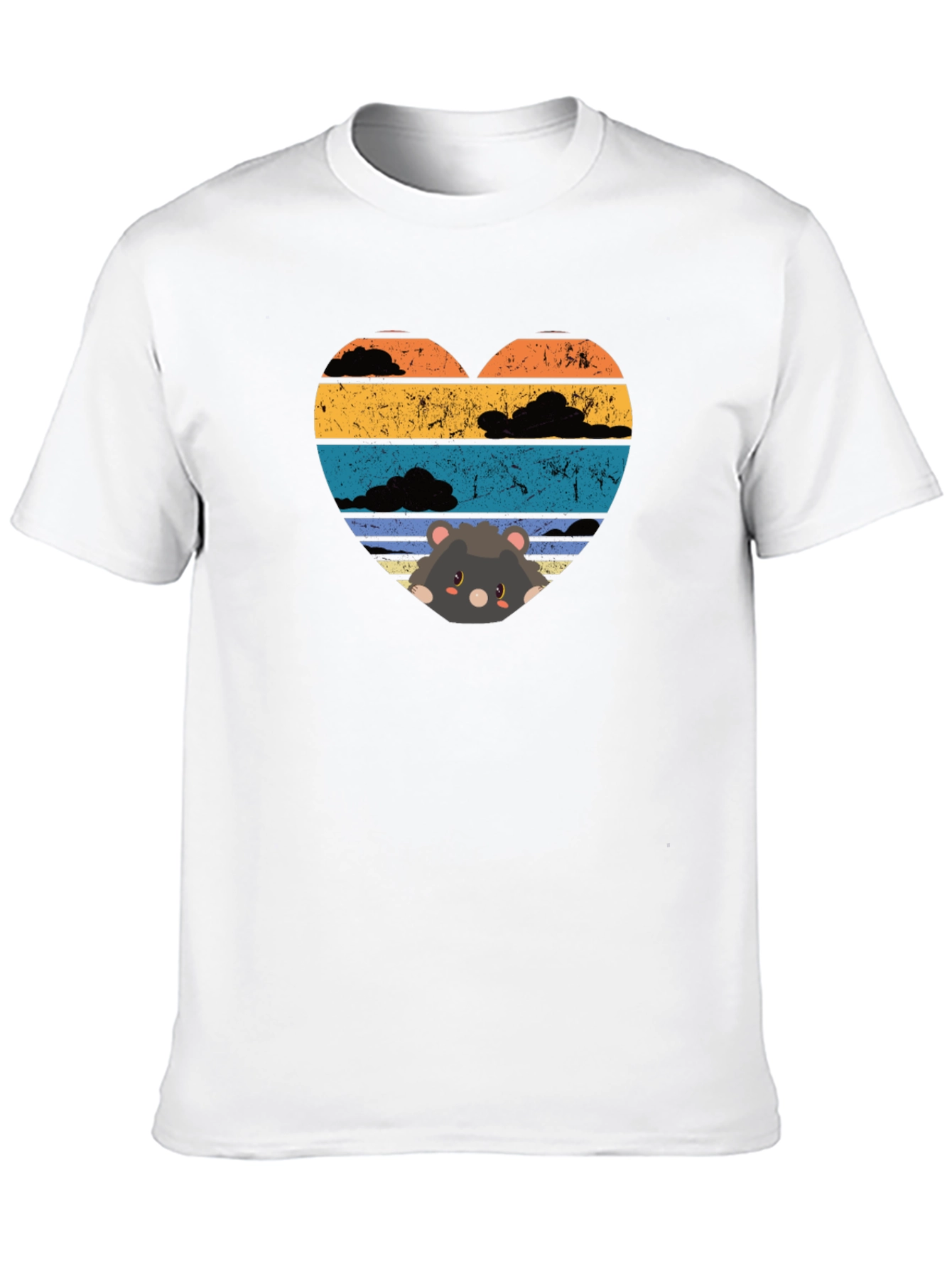 Cute Tasmanian Devil Heart Sunset T-Shirt