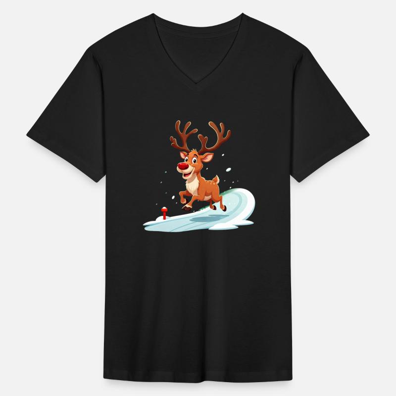 Joyful Reindeer Dashing to Santa's House