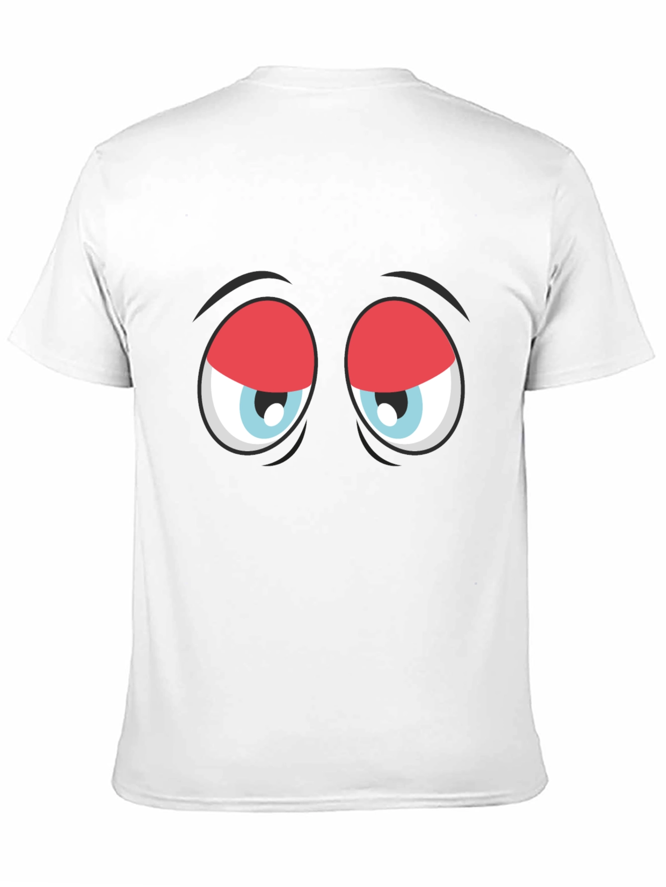 Funny Sleepy Eyes Graphic T-Shirt - Black
