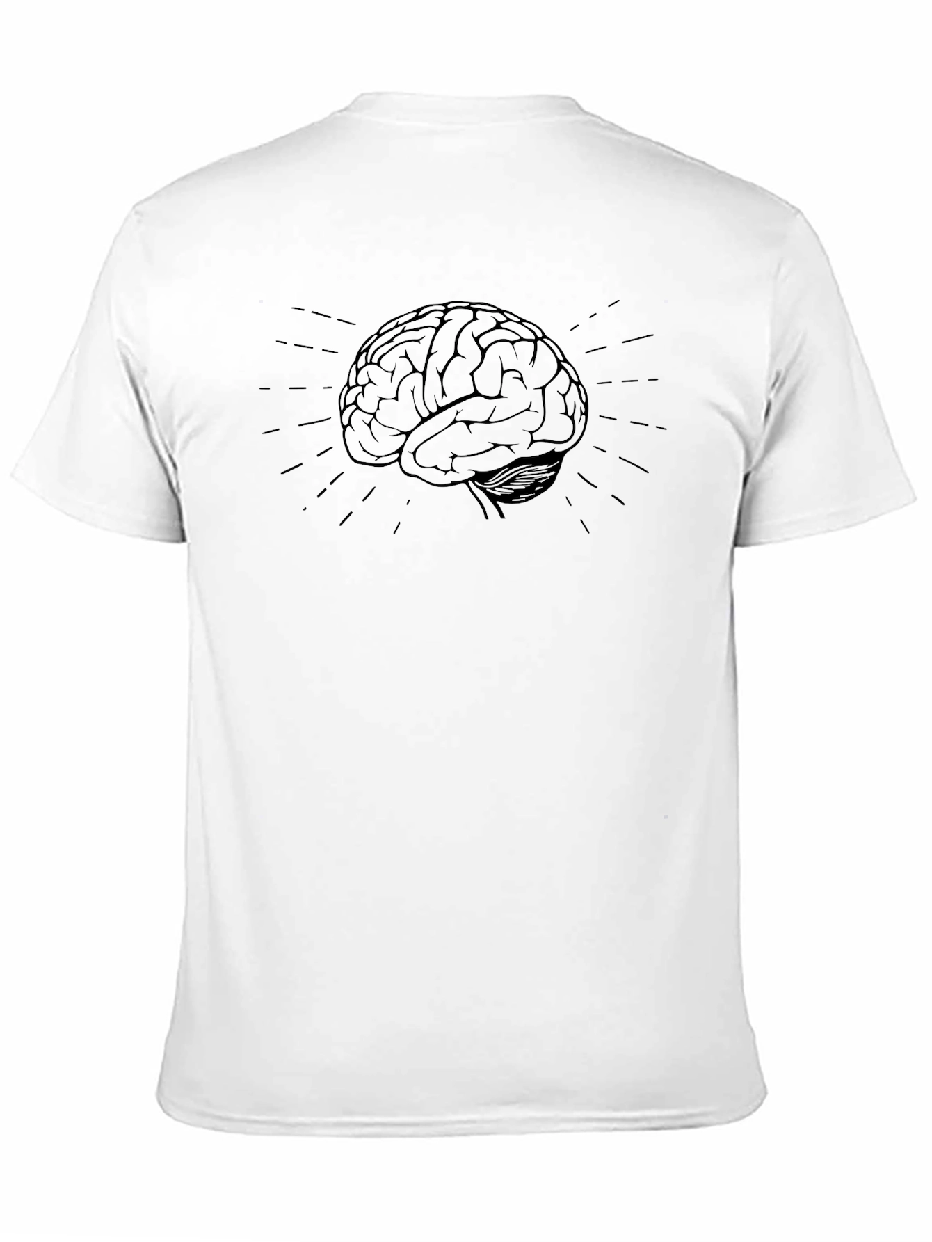 Brain Graphic Mens Black T-Shirt