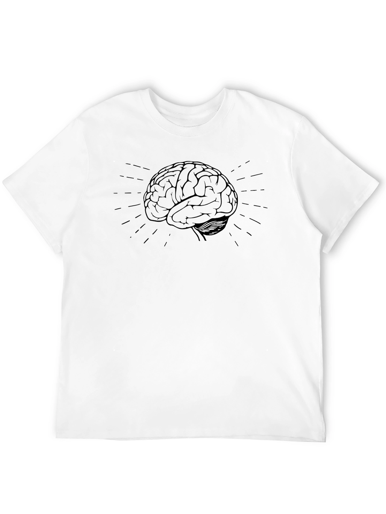 Brain Graphic Mens Black T-Shirt