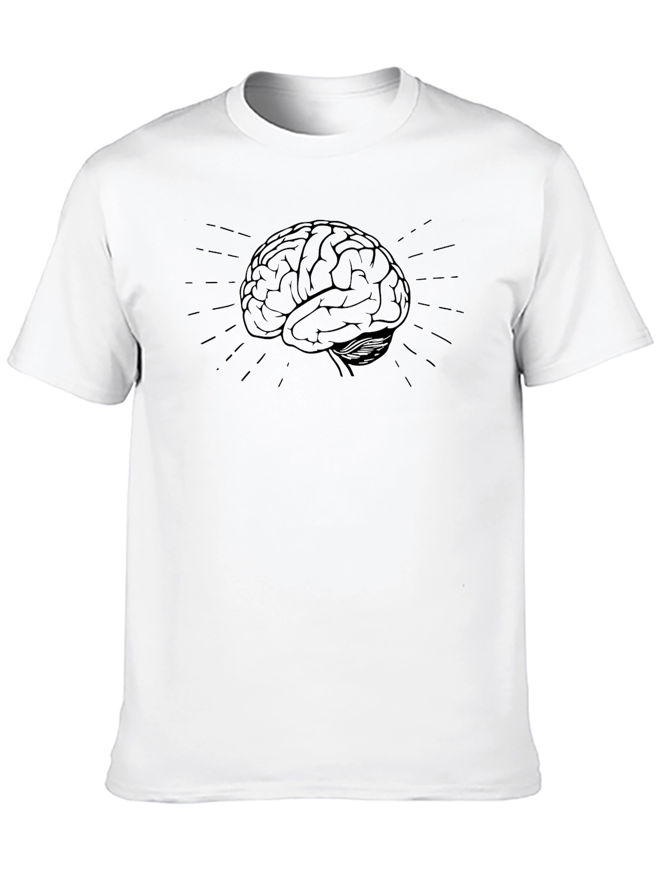Brain Graphic Mens Black T-Shirt