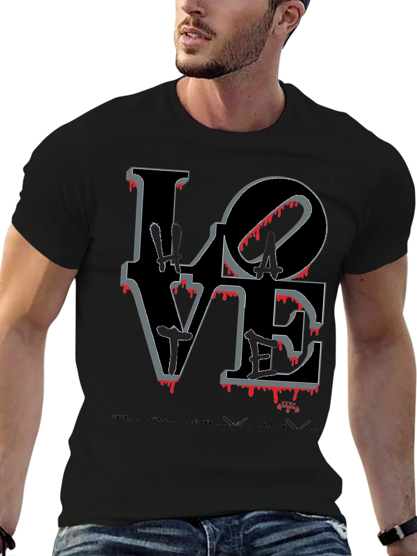 Bloody Love Graphic T-Shirt - Mens Crew Neck Tee