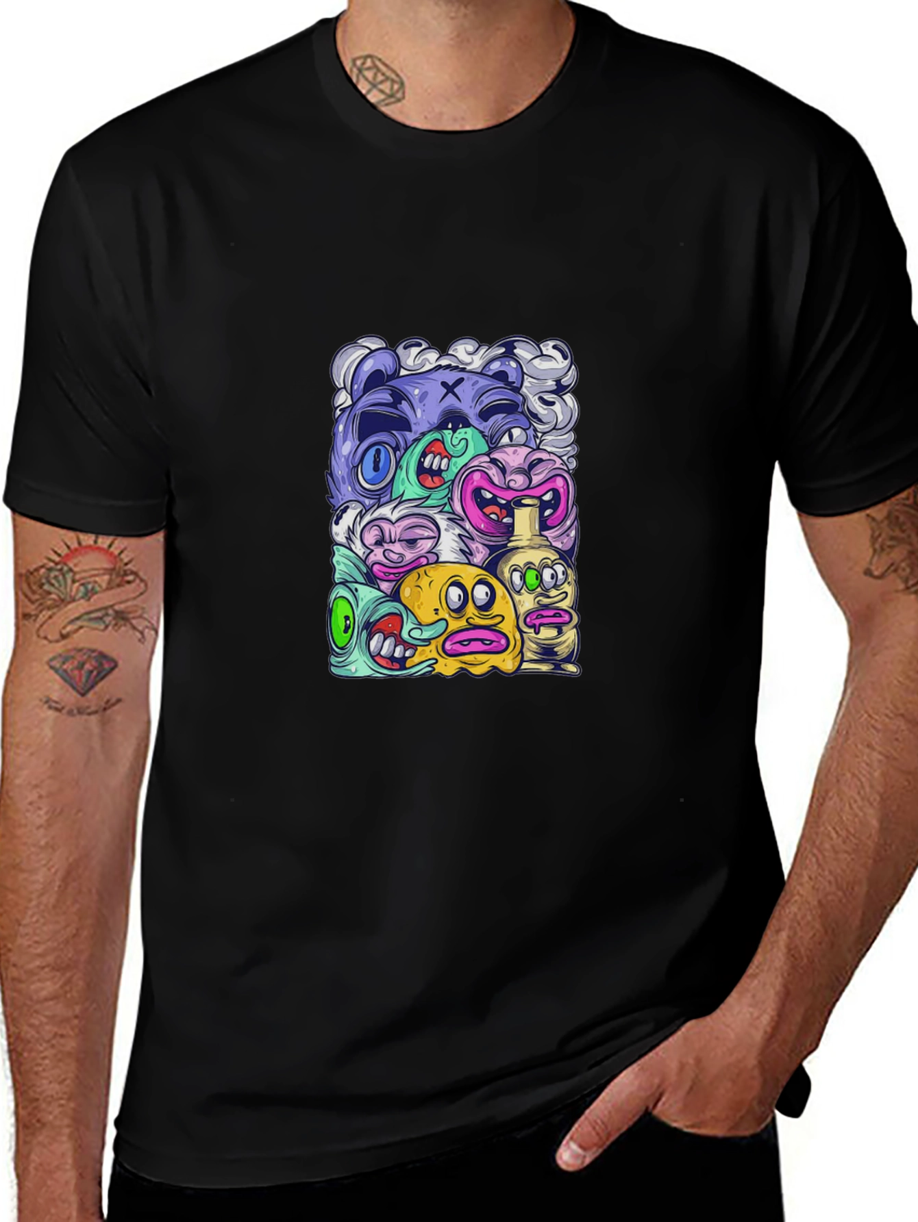 Monster Mash Graphic Tee - Black