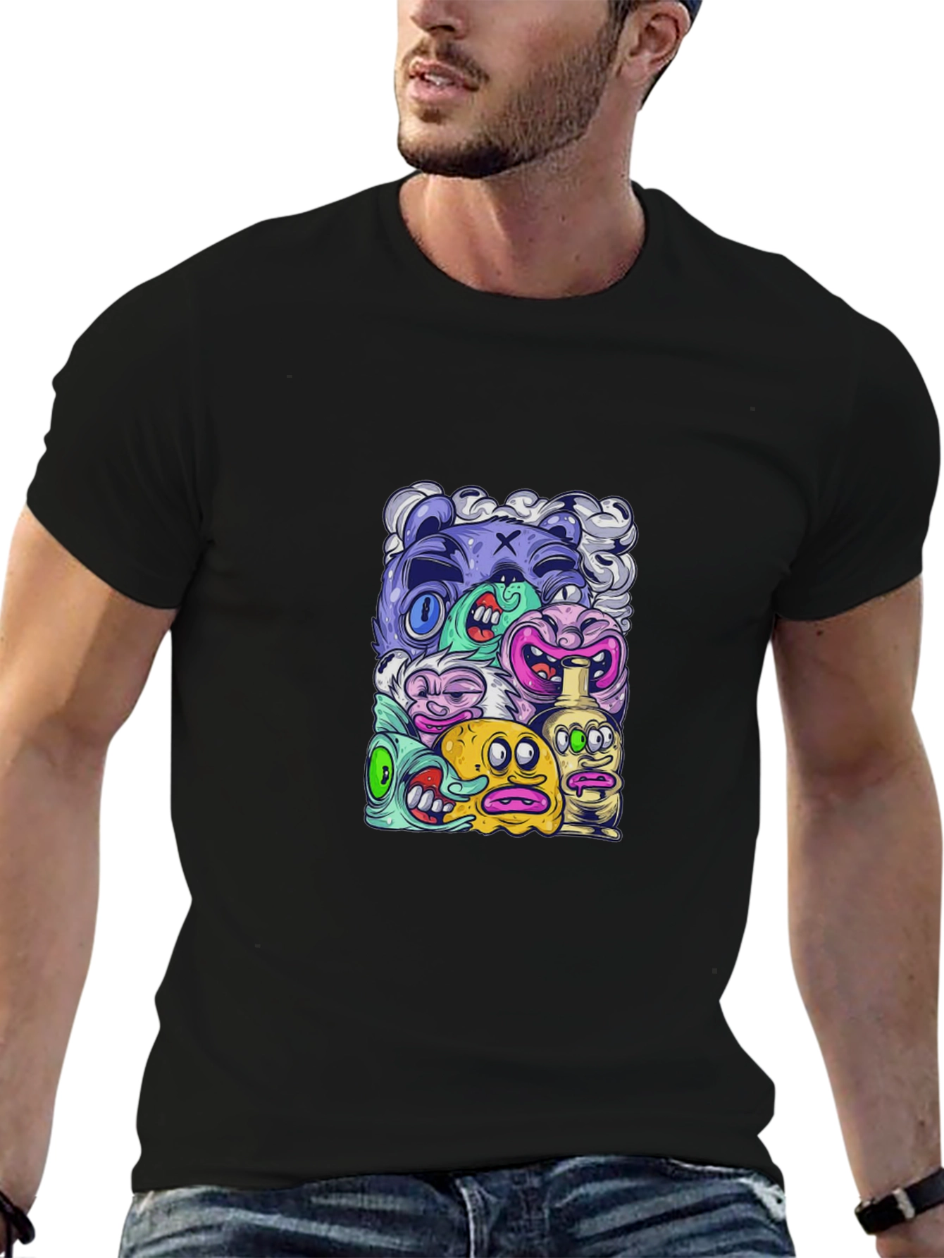 Monster Mash Graphic Tee - Black