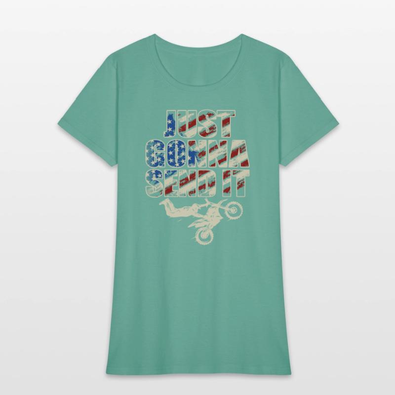 Just Gonna Send It American Flag Motocross