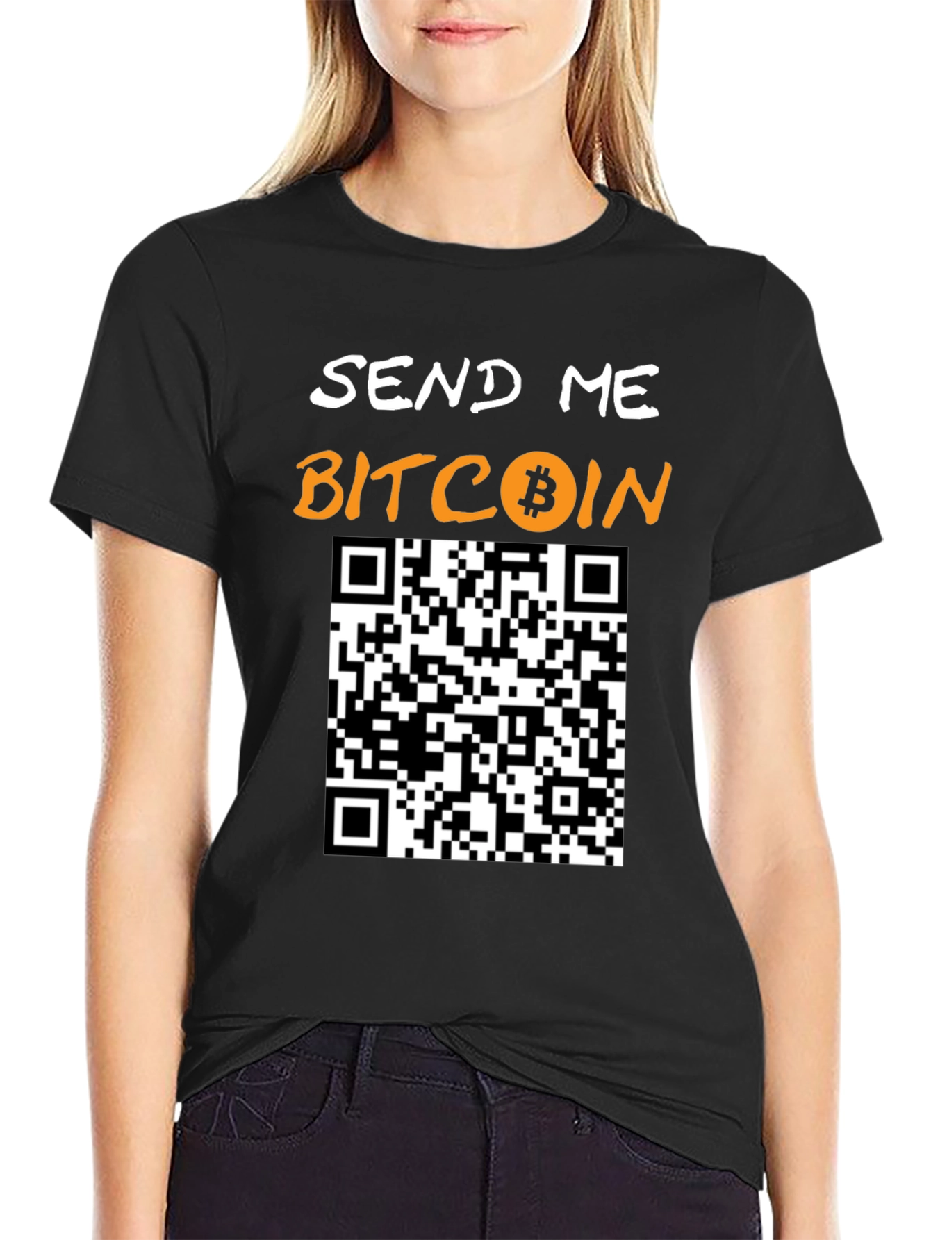 Send Me Bitcoin T-Shirt with QR Code
