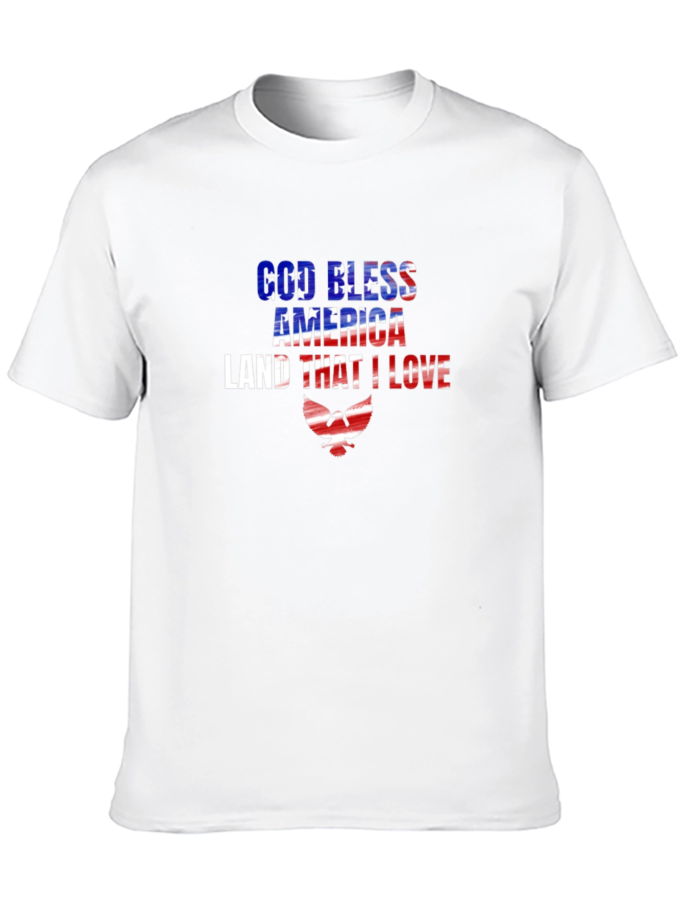 God Bless America T-Shirt Patriotic USA Flag Eagle