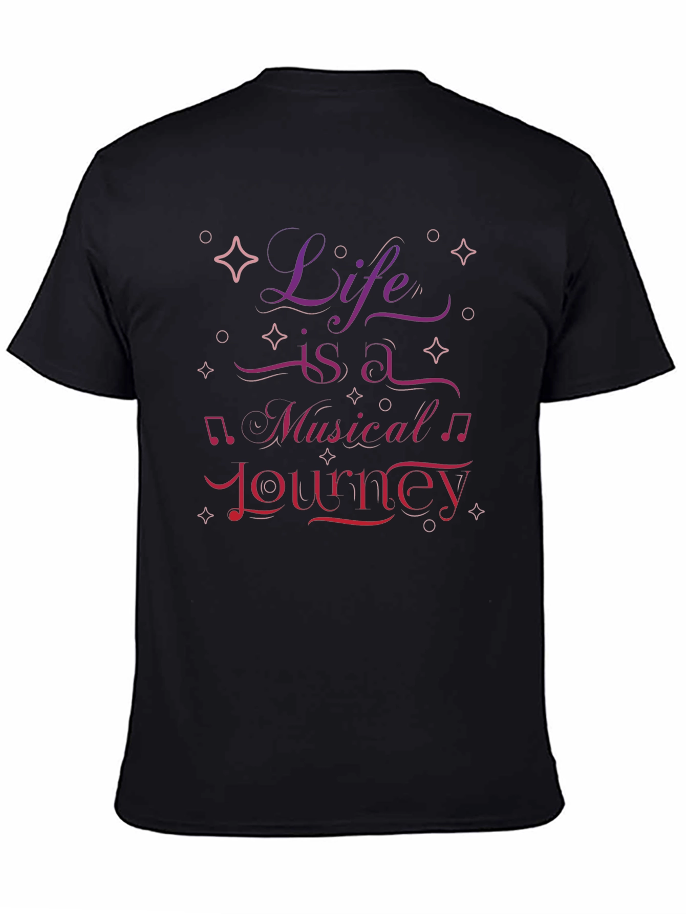 Life is a Musical Journey Graphic Tee - Black