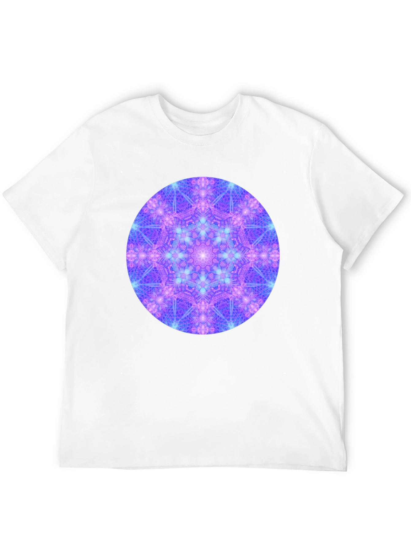 Geometric Mandala Design Black T-Shirt