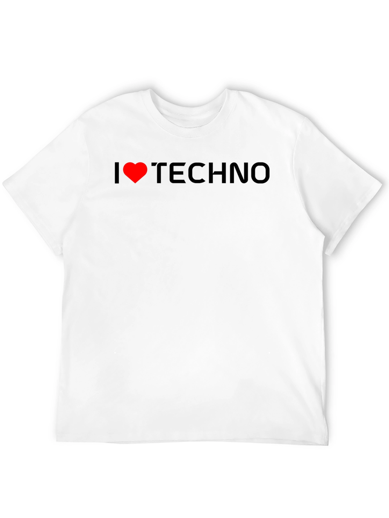 I Love Techno Black T-Shirt