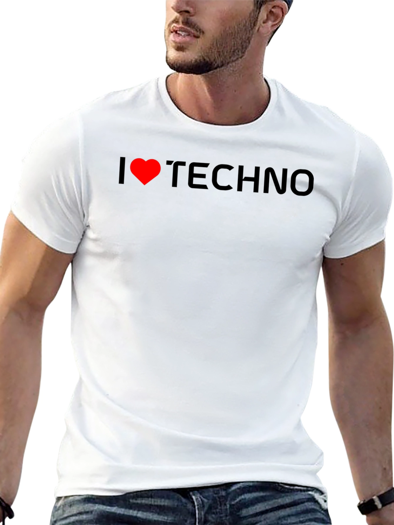 I Love Techno Black T-Shirt