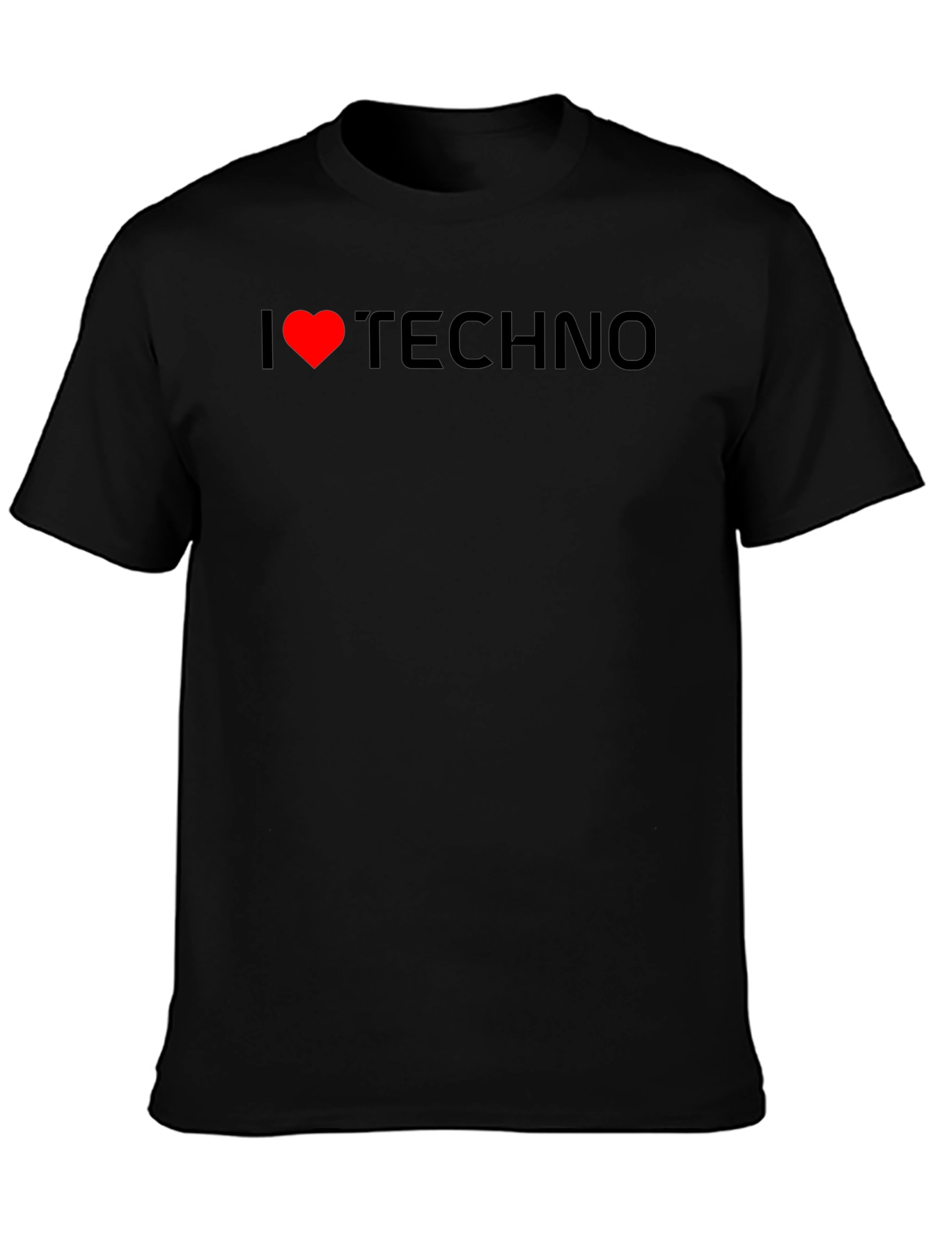 I Love Techno Black T-Shirt
