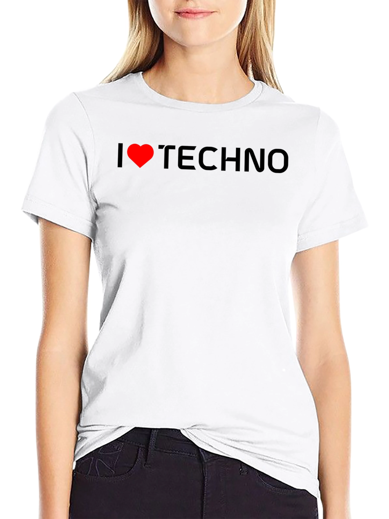 I Love Techno Black T-Shirt