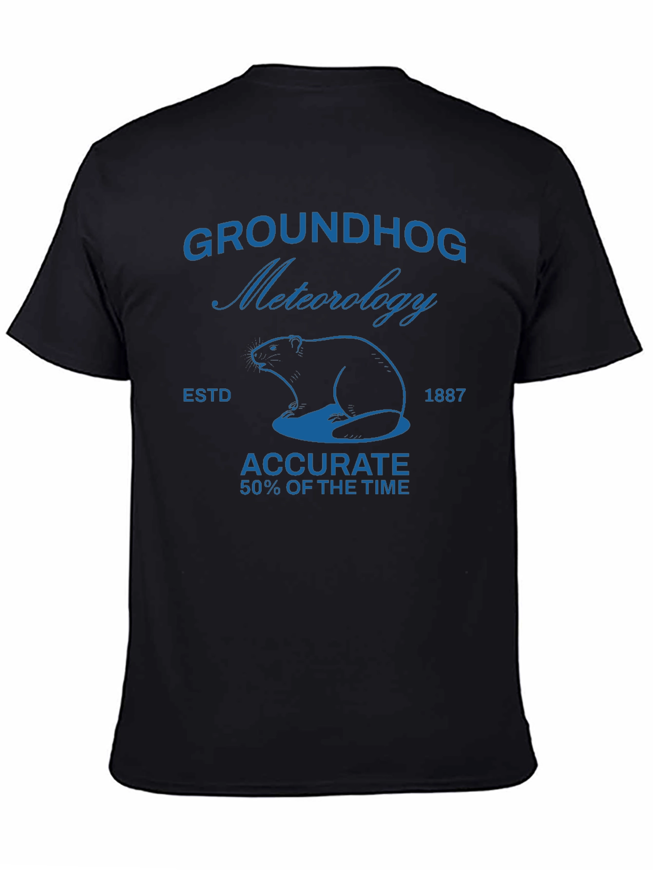 Groundhog Meteorology Black T-Shirt