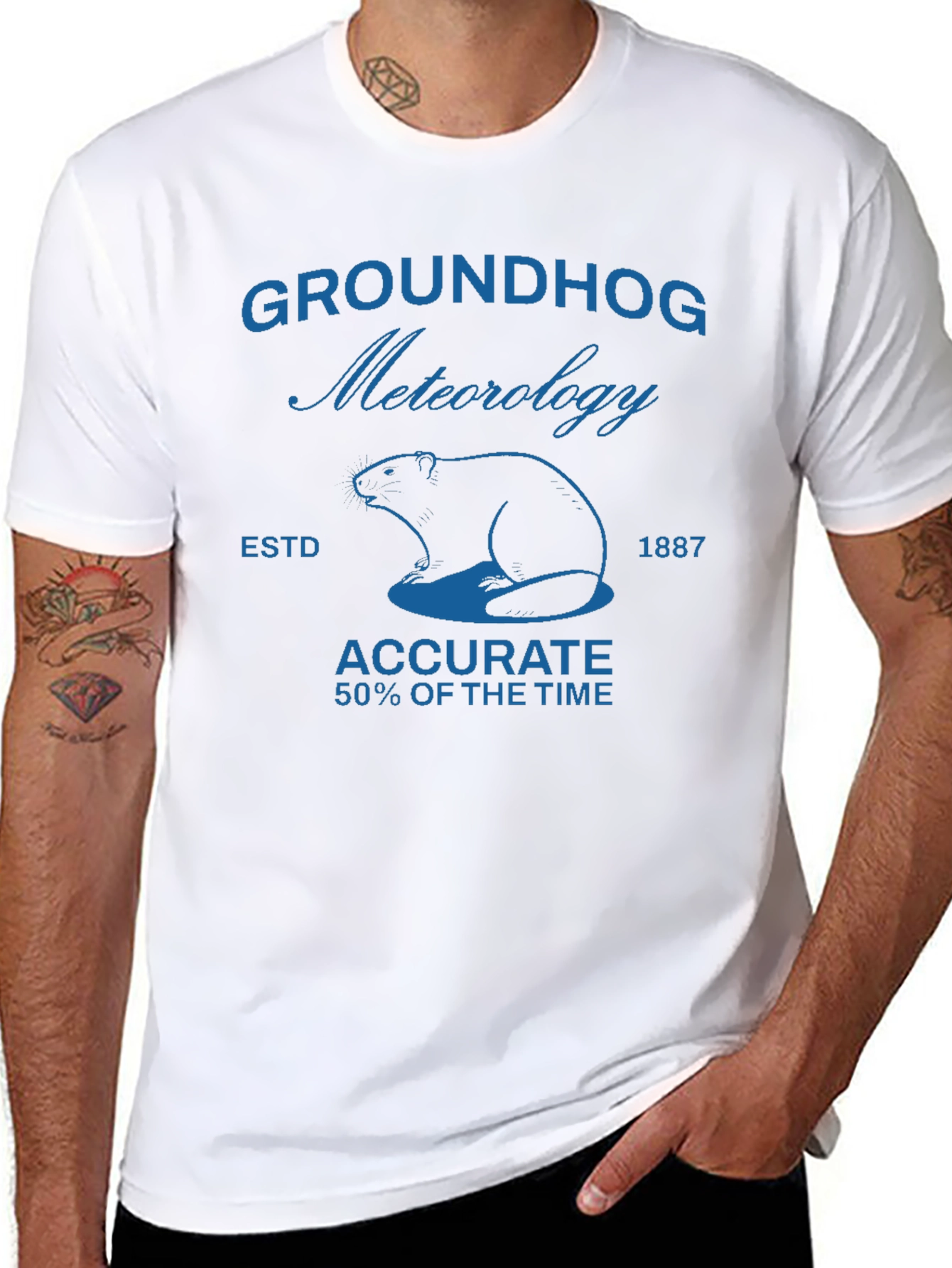 Groundhog Meteorology Black T-Shirt