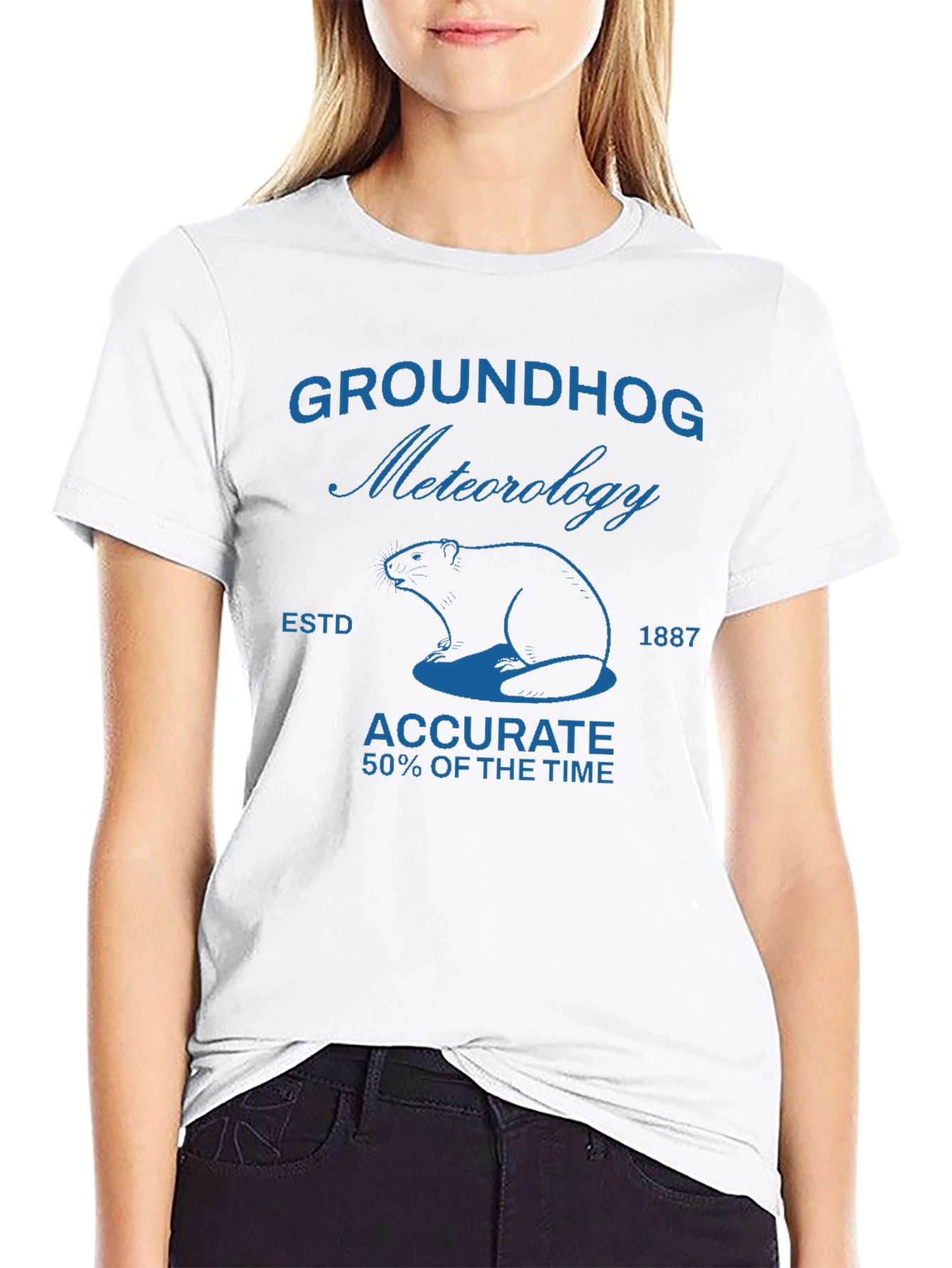 Groundhog Meteorology Black T-Shirt