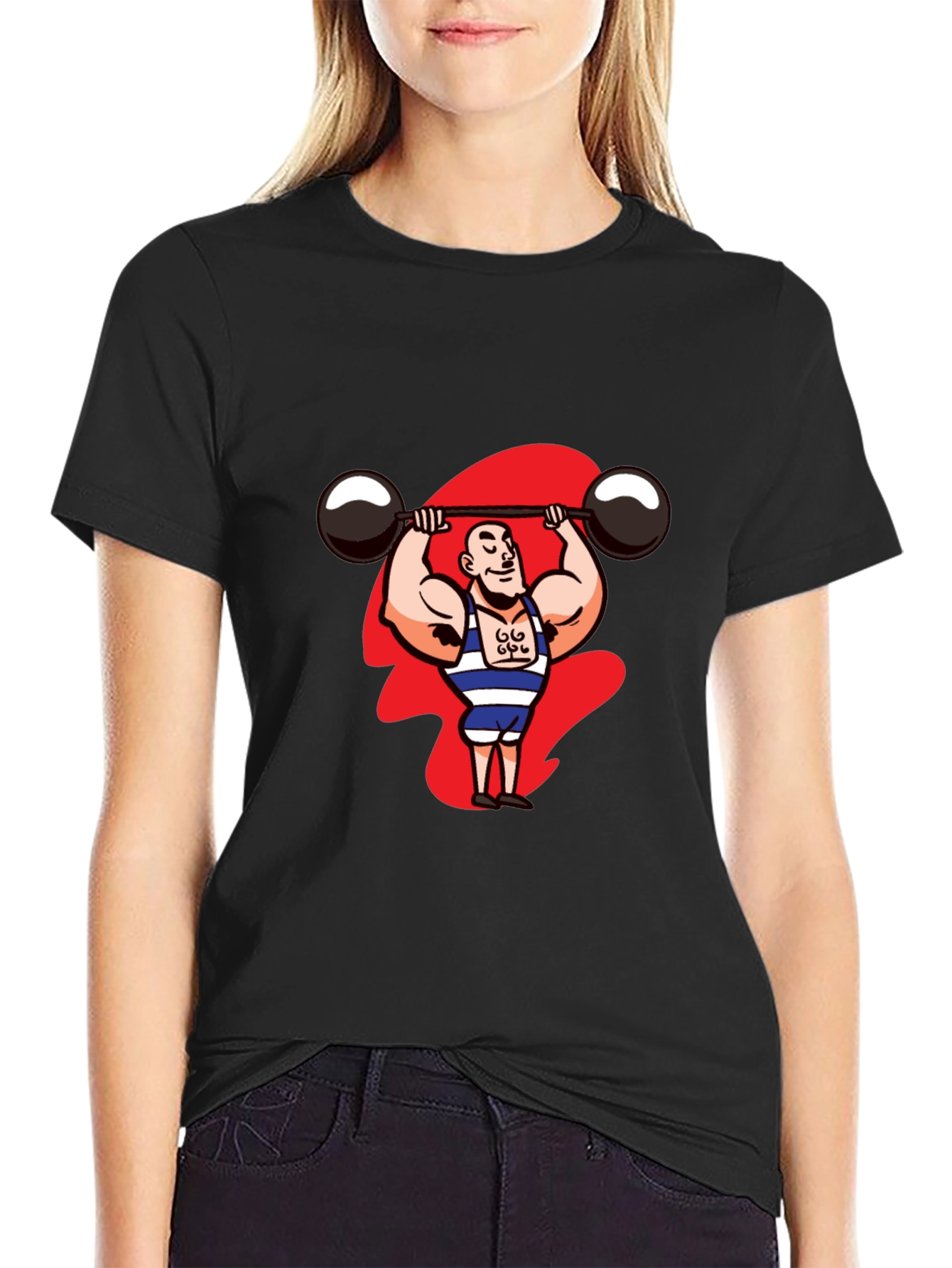 Weightlifter Graphic Tee - Black