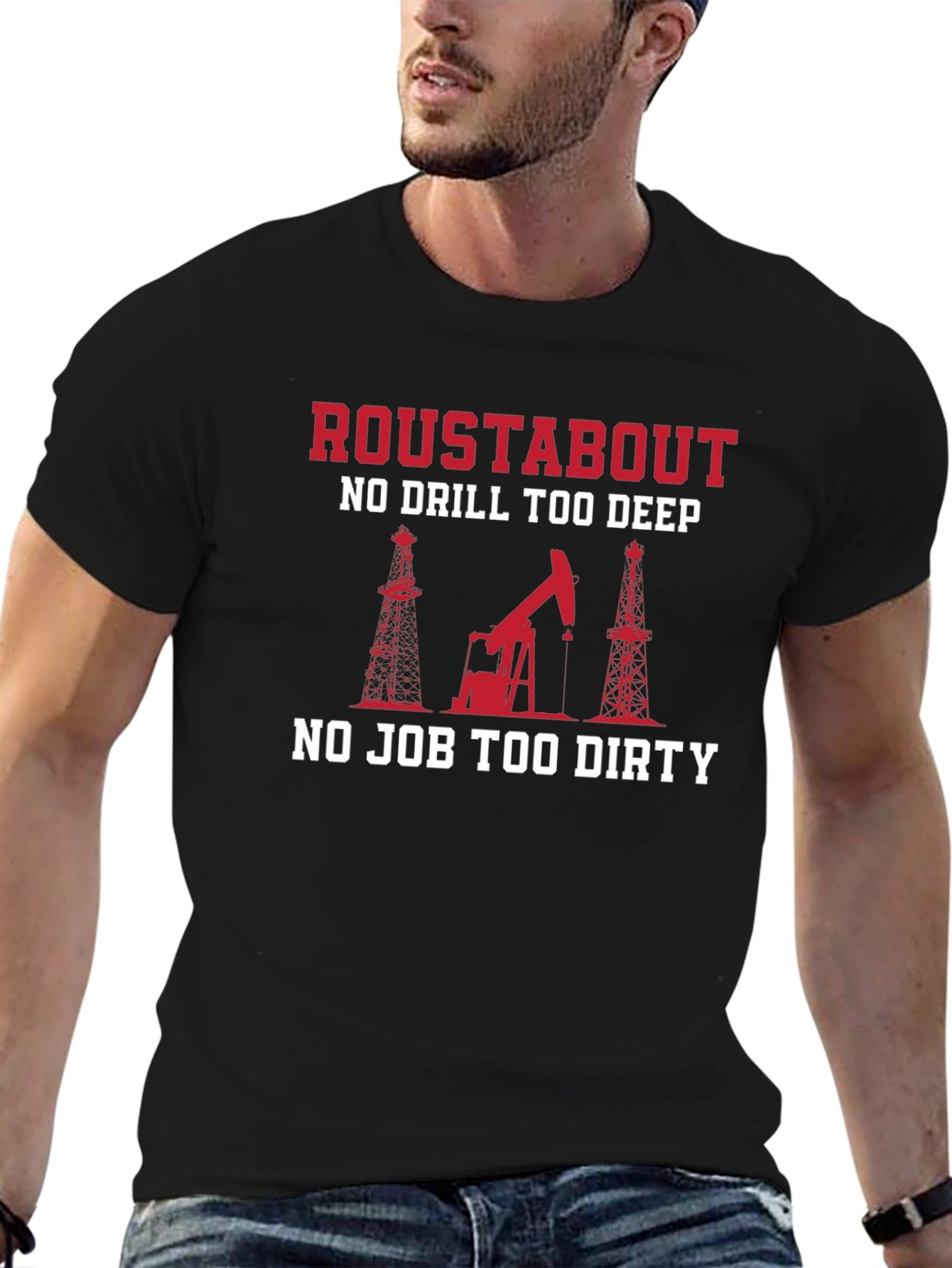 Roustabout T-Shirt - Oilfield Worker Tee