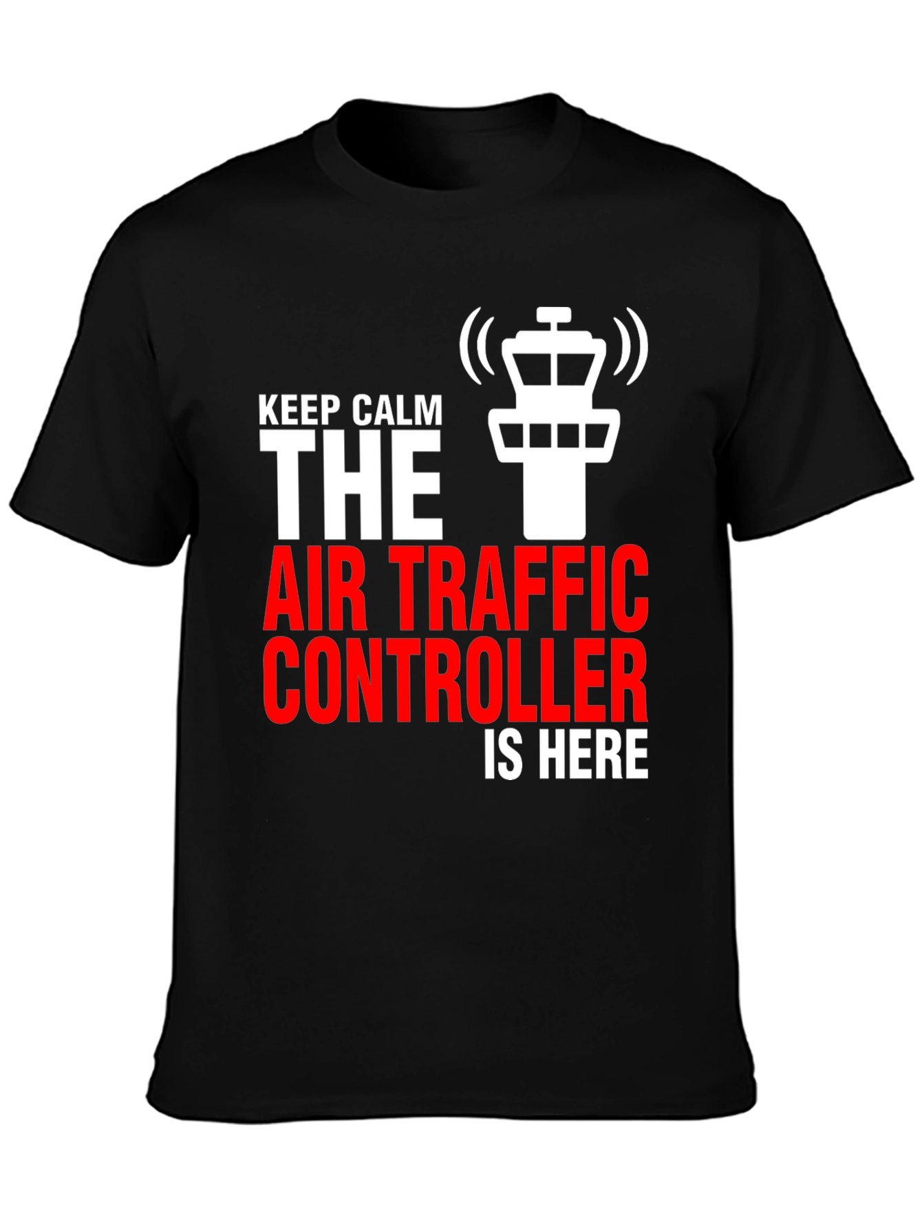 Air Traffic Controller Graphic Tee - Keep Calm Design
