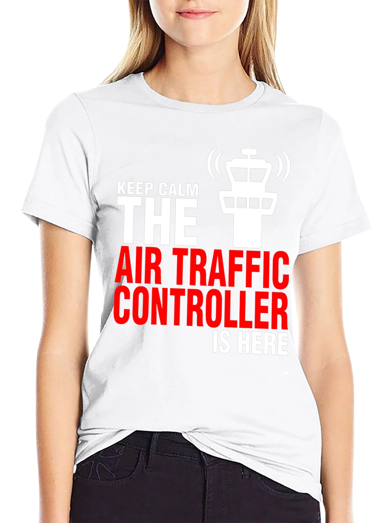 Air Traffic Controller Graphic Tee - Keep Calm Design