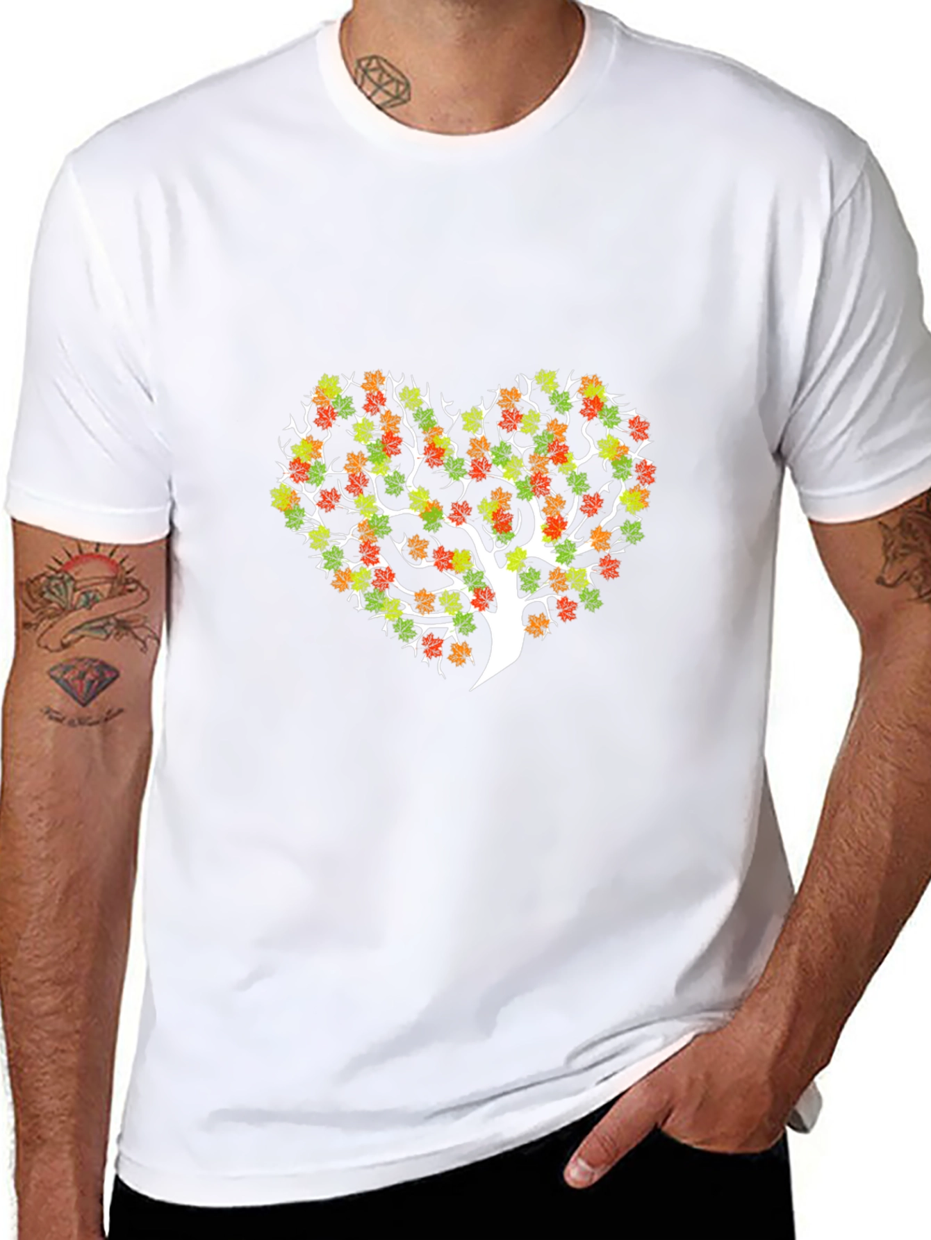 Heart Tree Graphic Tee - Unique Nature Design