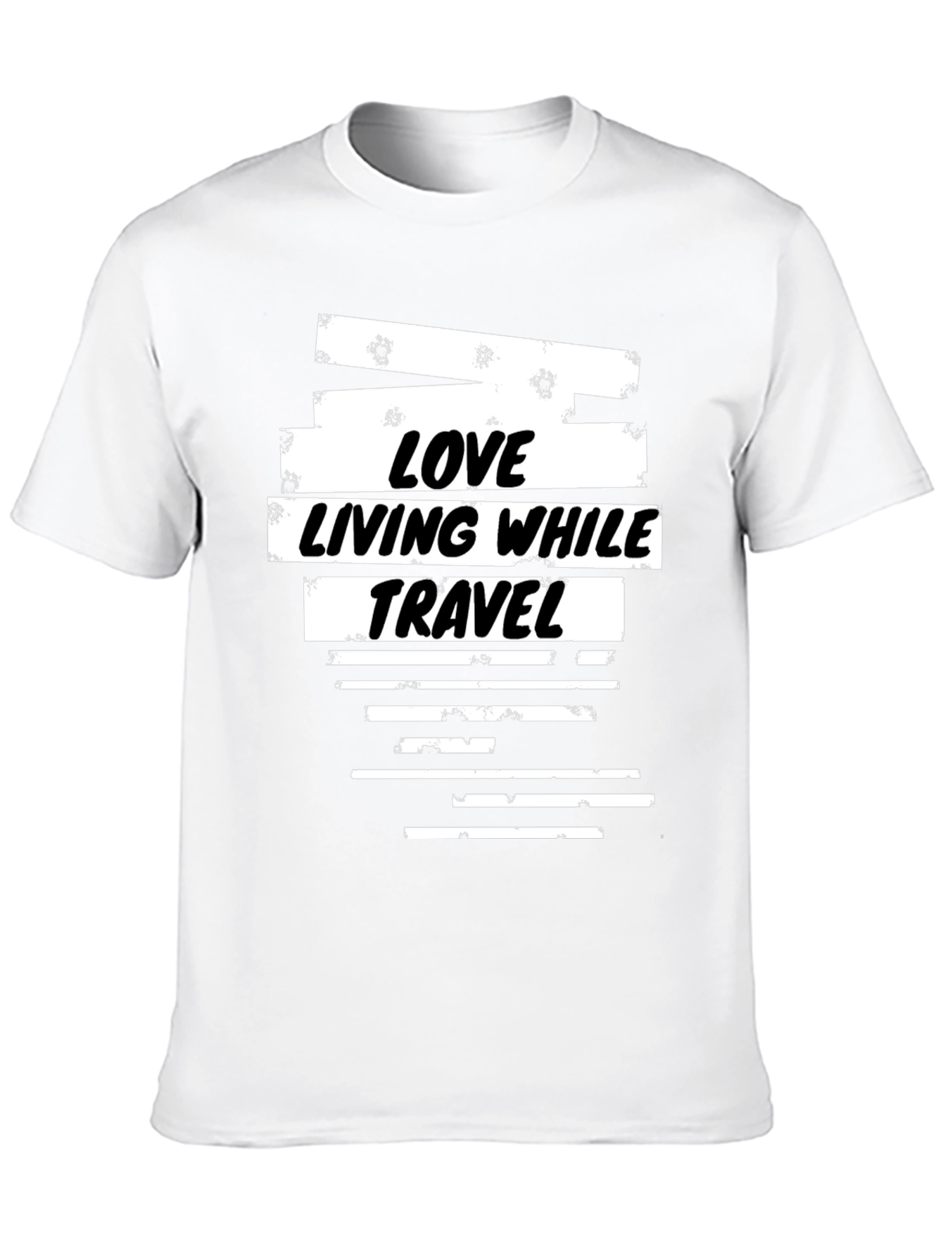 Love Living While Travel Black T-Shirt