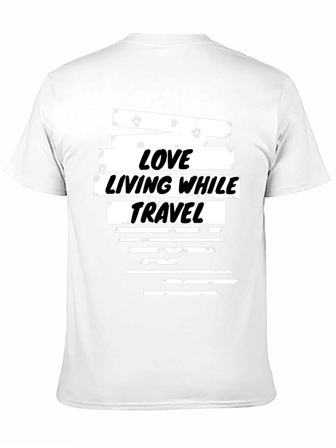 Love Living While Travel Black T-Shirt