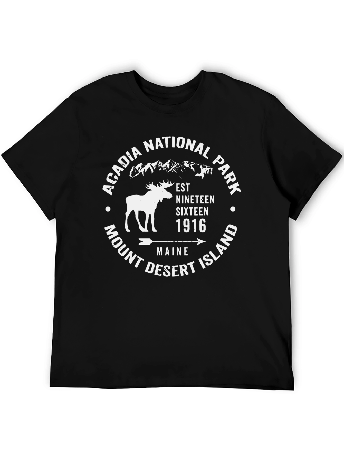 Acadia National Park Black T-Shirt