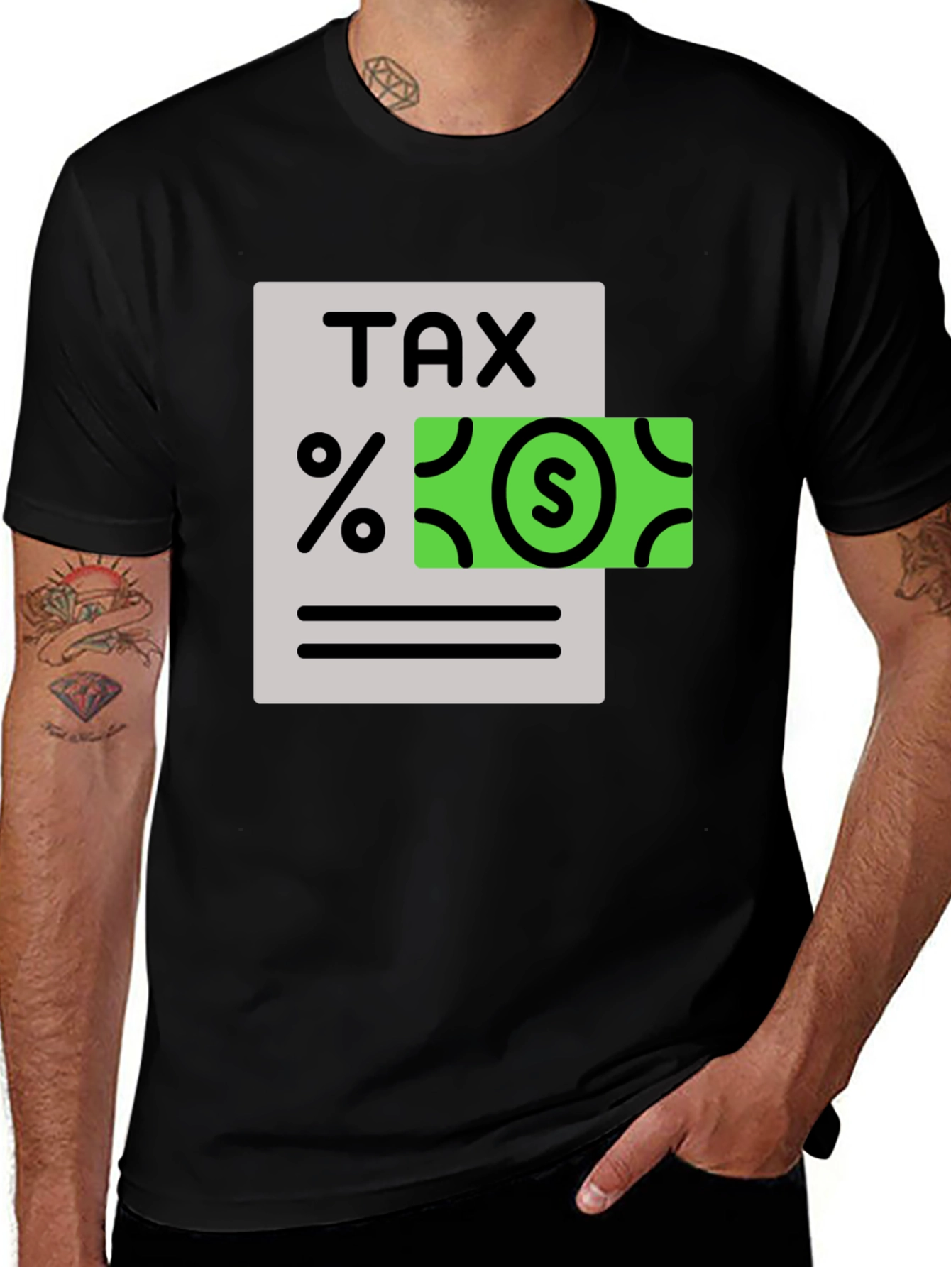Tax Money Graphic Tee - Statement T-Shirt