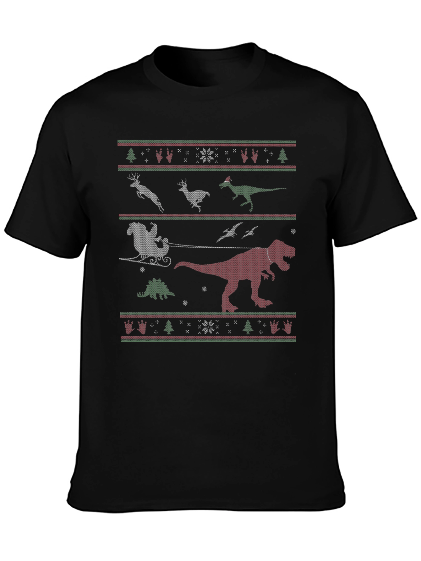 Festive Dinosaur Christmas T-Shirt