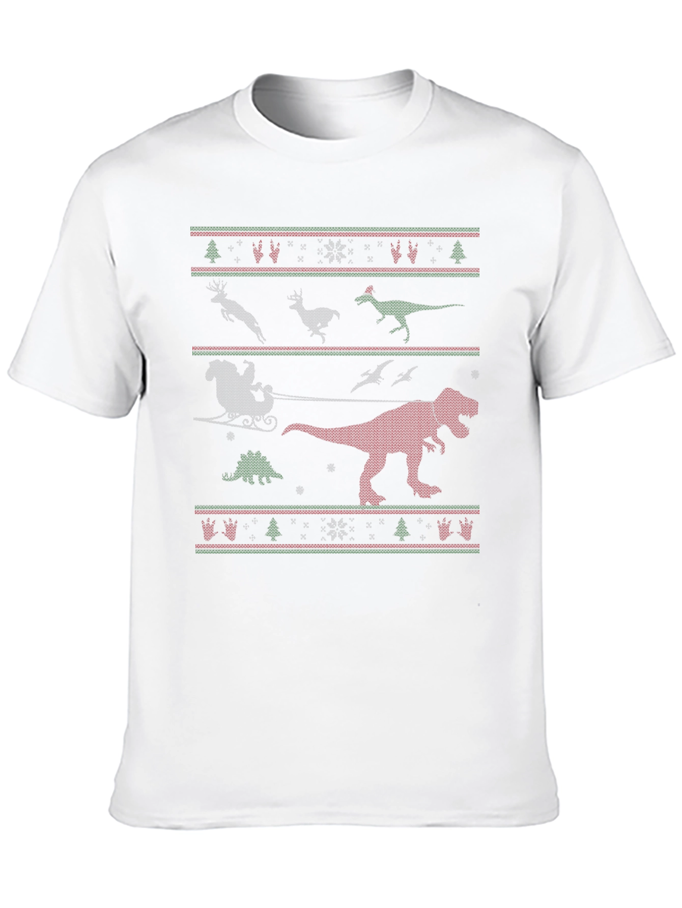 Festive Dinosaur Christmas T-Shirt