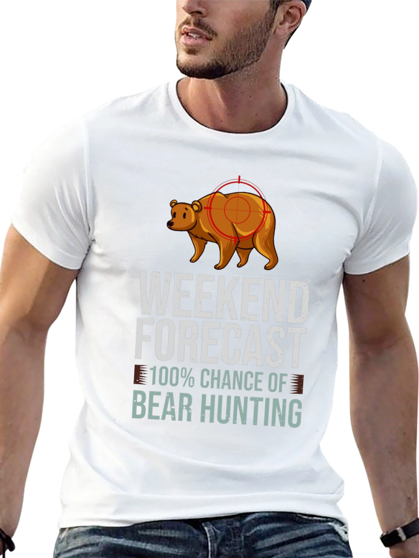 Weekend Forecast Bear Hunting T-Shirt