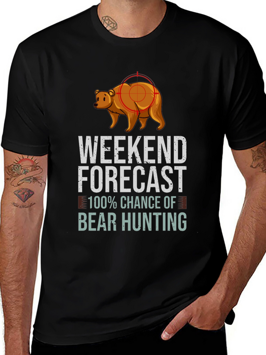 Weekend Forecast Bear Hunting T-Shirt
