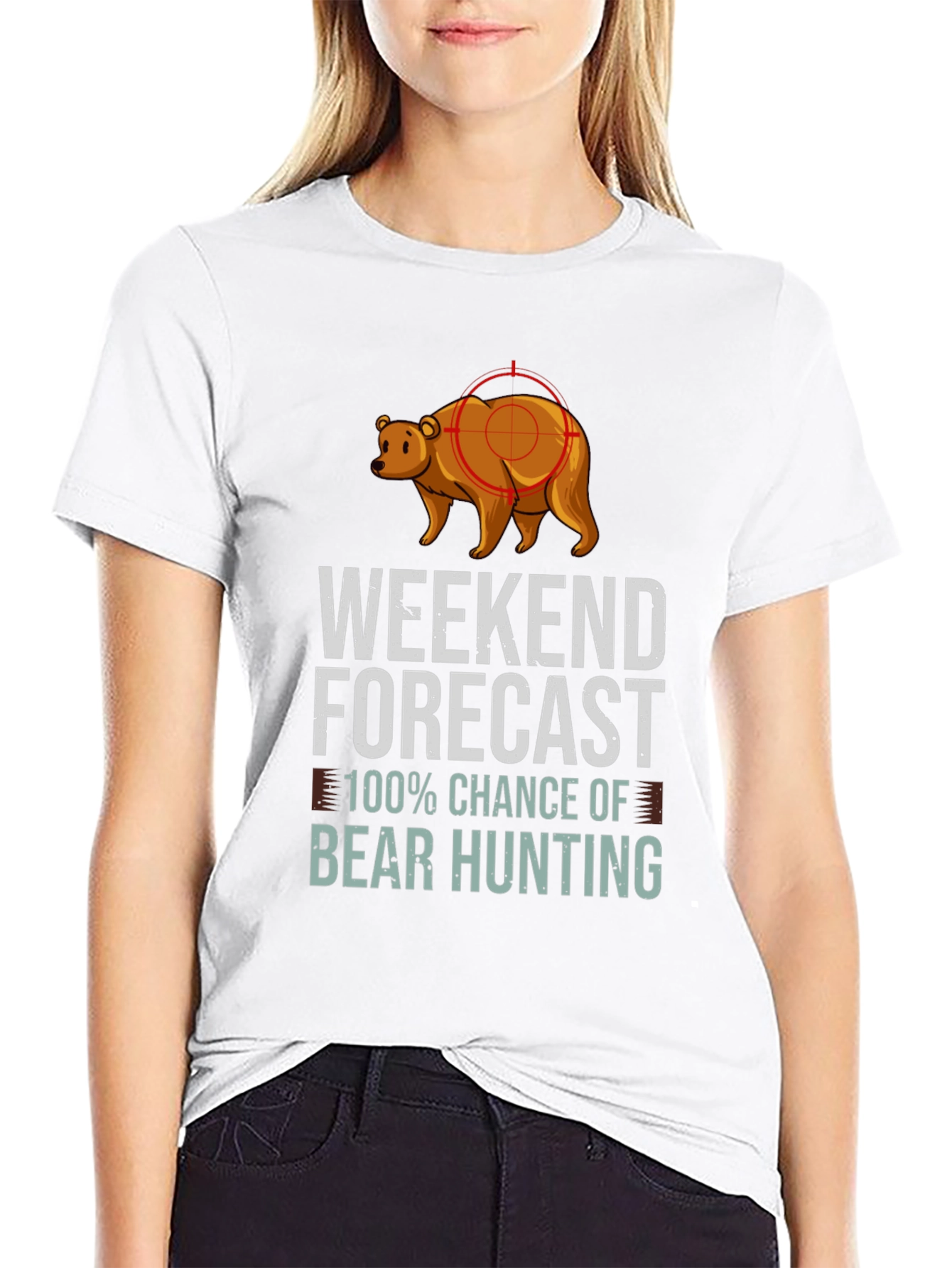 Weekend Forecast Bear Hunting T-Shirt