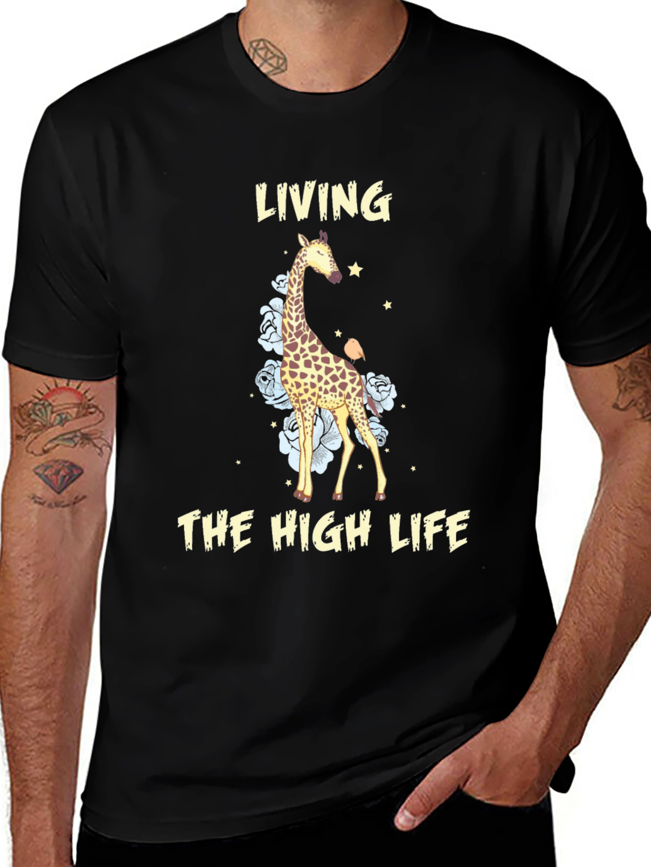 Living The High Life Giraffe T-Shirt