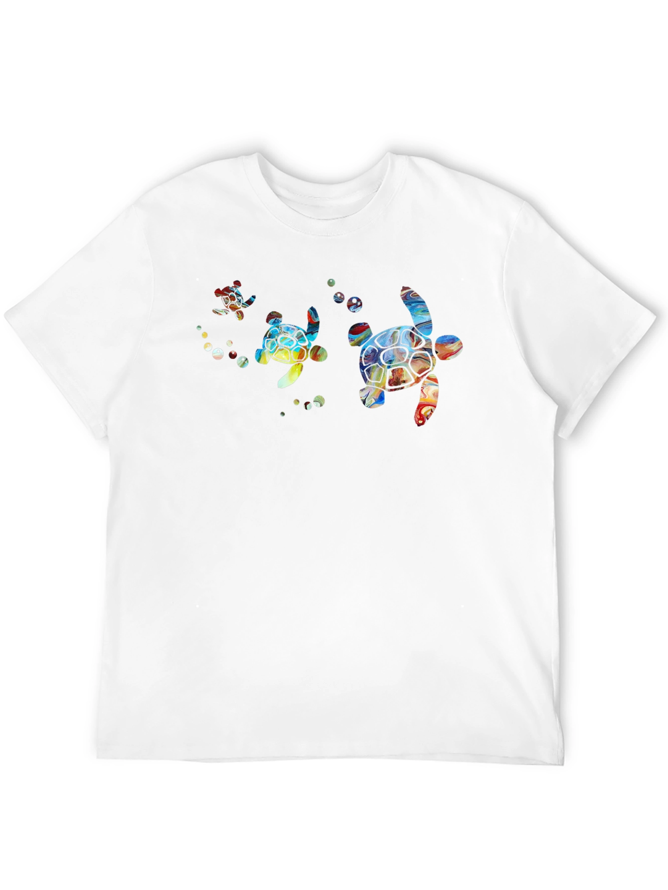 Turtle Graphic Print Crew Neck T-Shirt