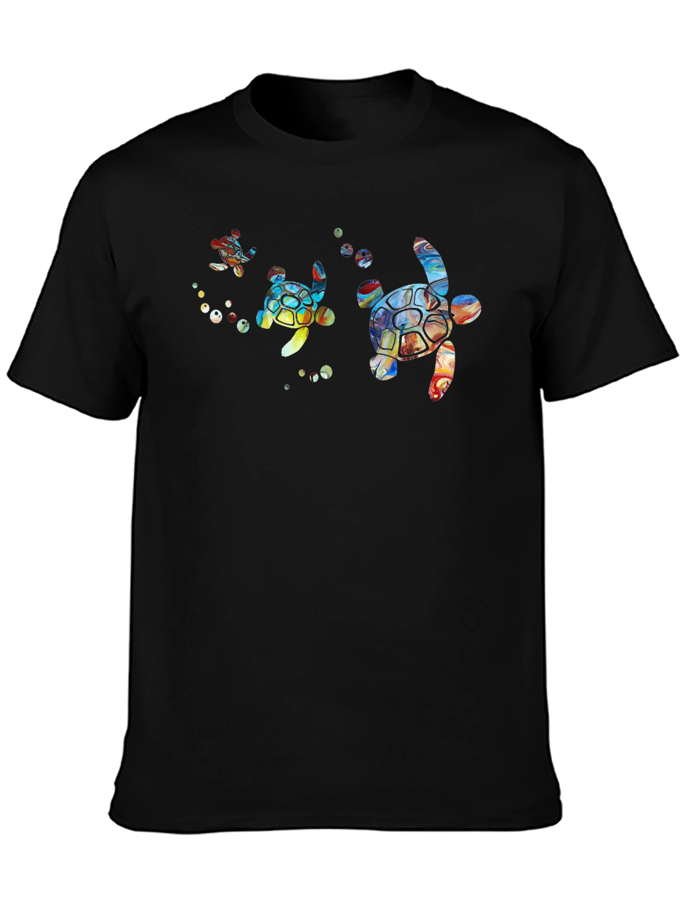 Turtle Graphic Print Crew Neck T-Shirt