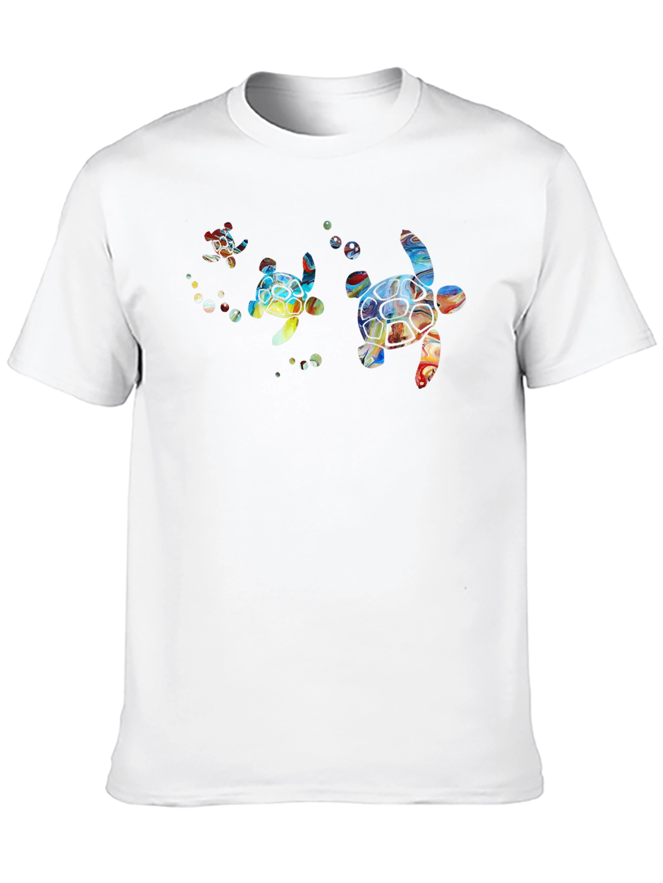 Turtle Graphic Print Crew Neck T-Shirt
