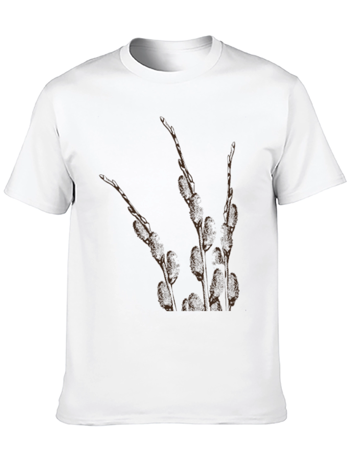 Nature Print Black T-Shirt