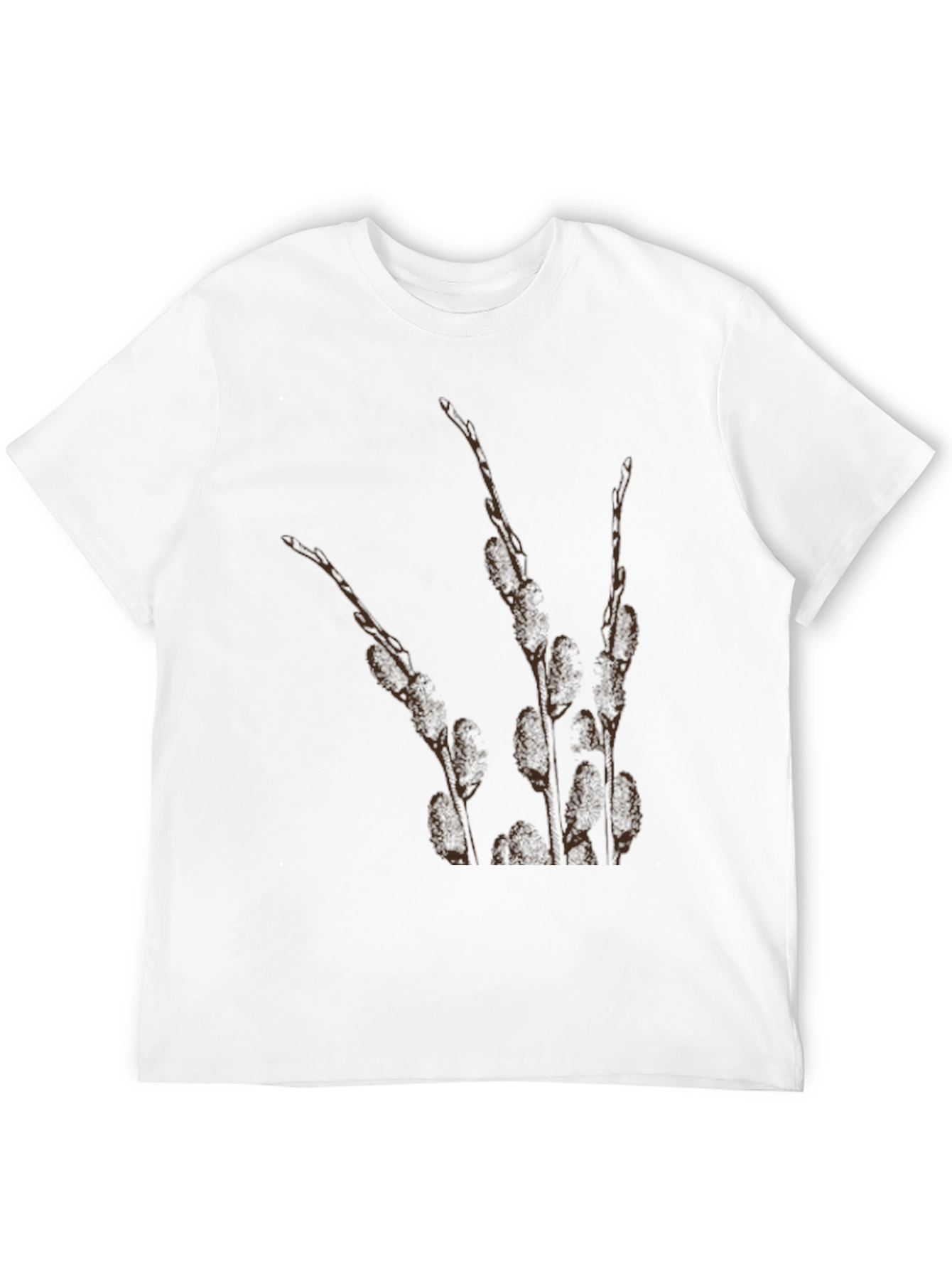 Nature Print Black T-Shirt