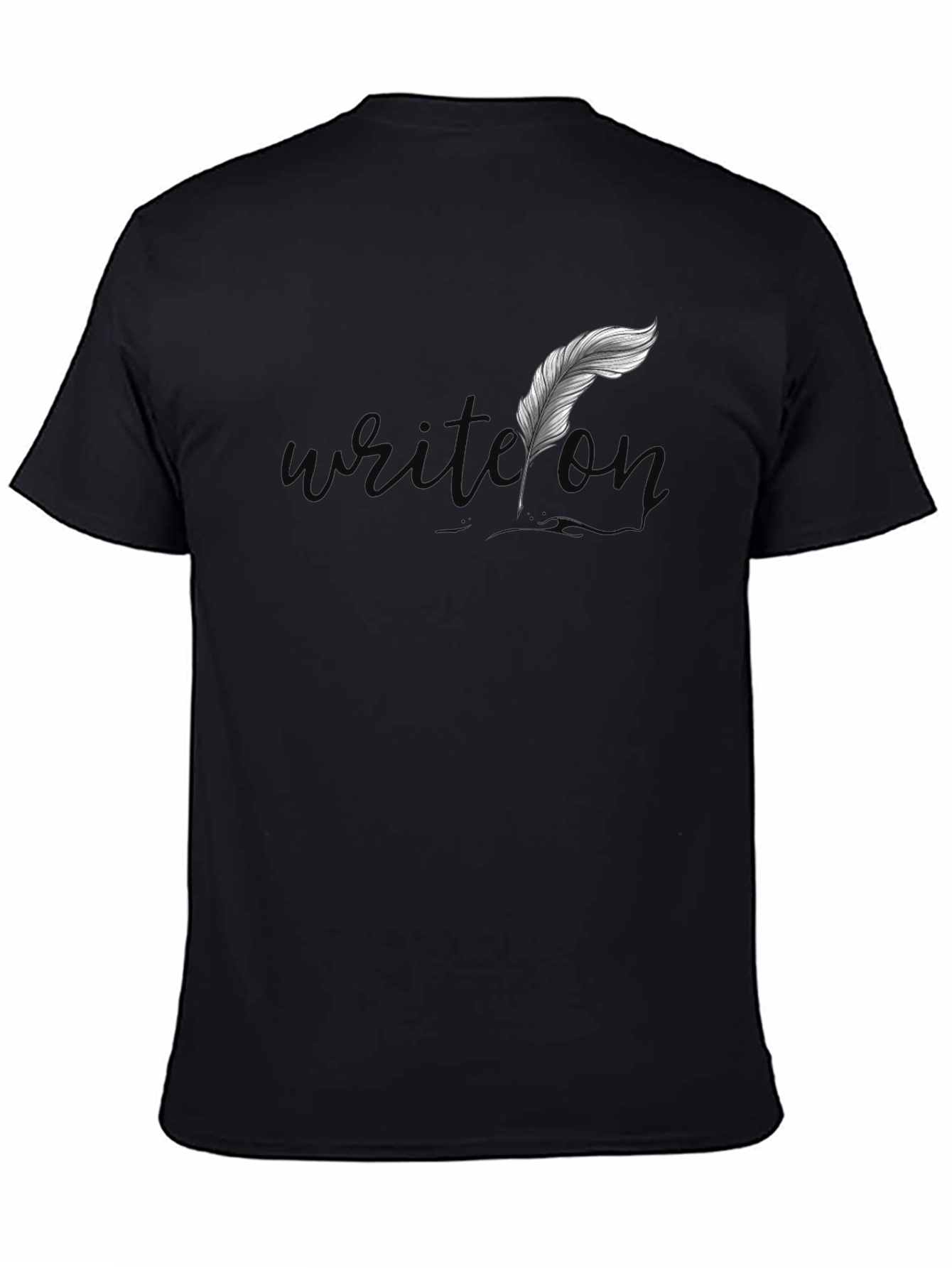 Writer Feather Graphic Tee - Black