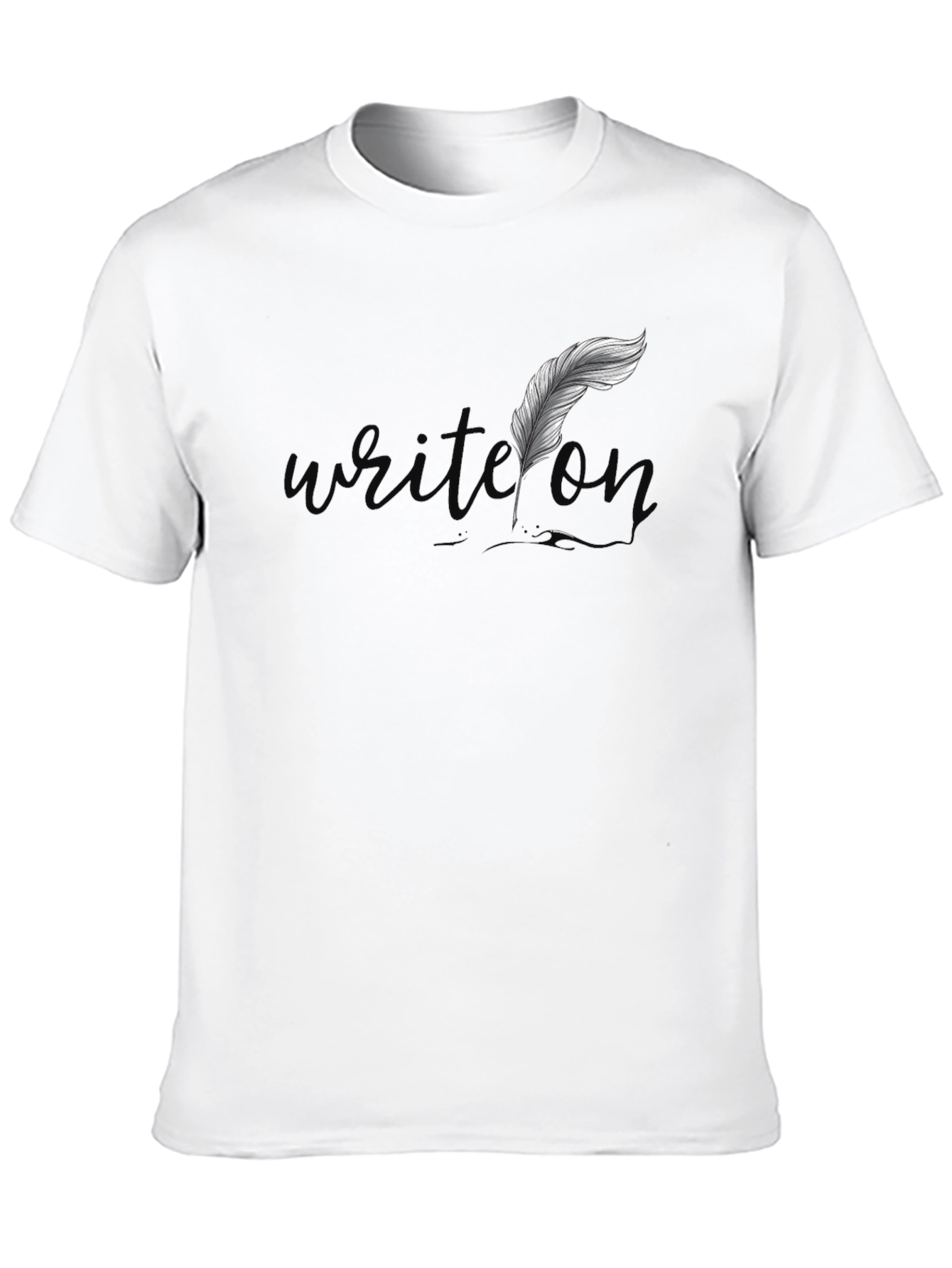 Writer Feather Graphic Tee - Black