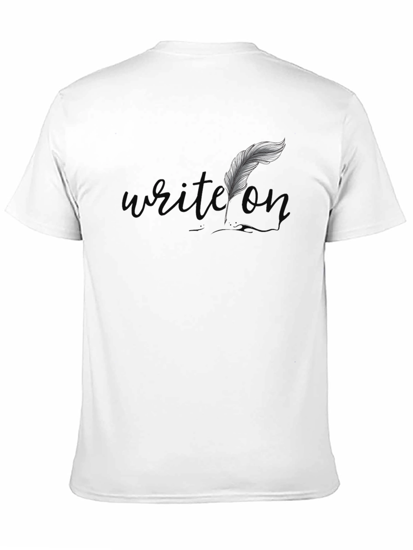 Writer Feather Graphic Tee - Black