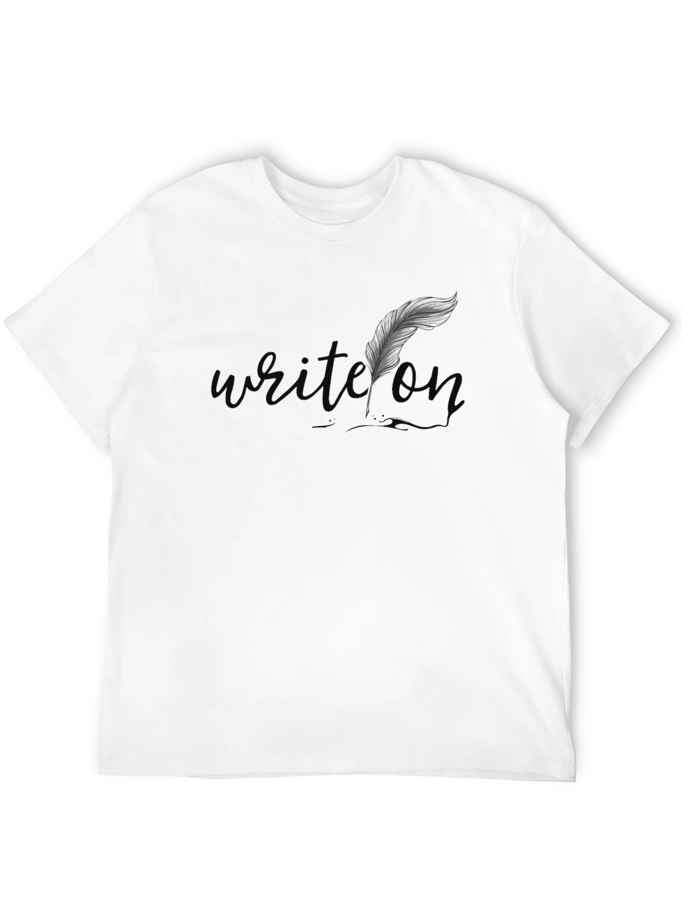 Writer Feather Graphic Tee - Black