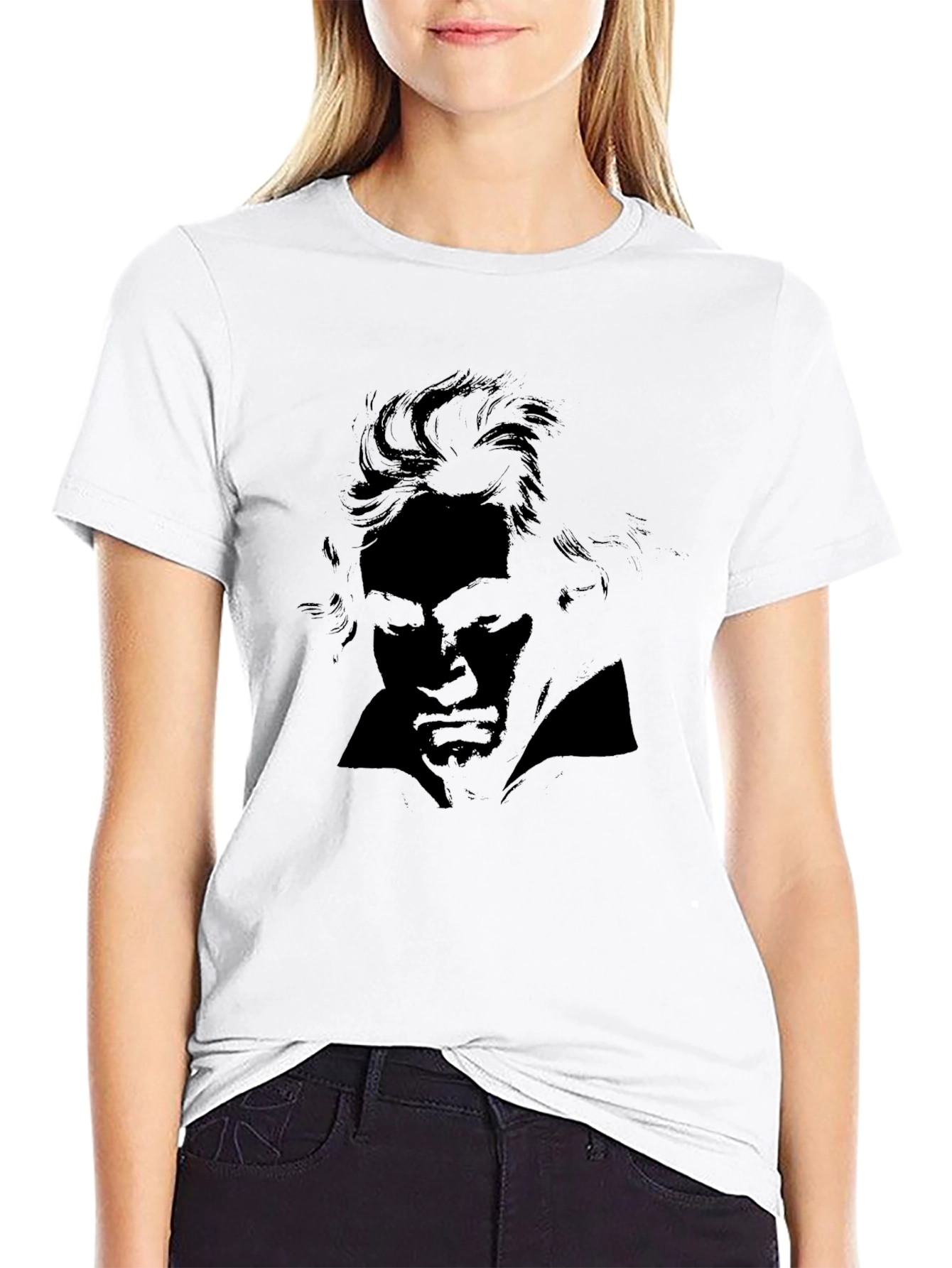 Beethoven Silhouette Black T-Shirt